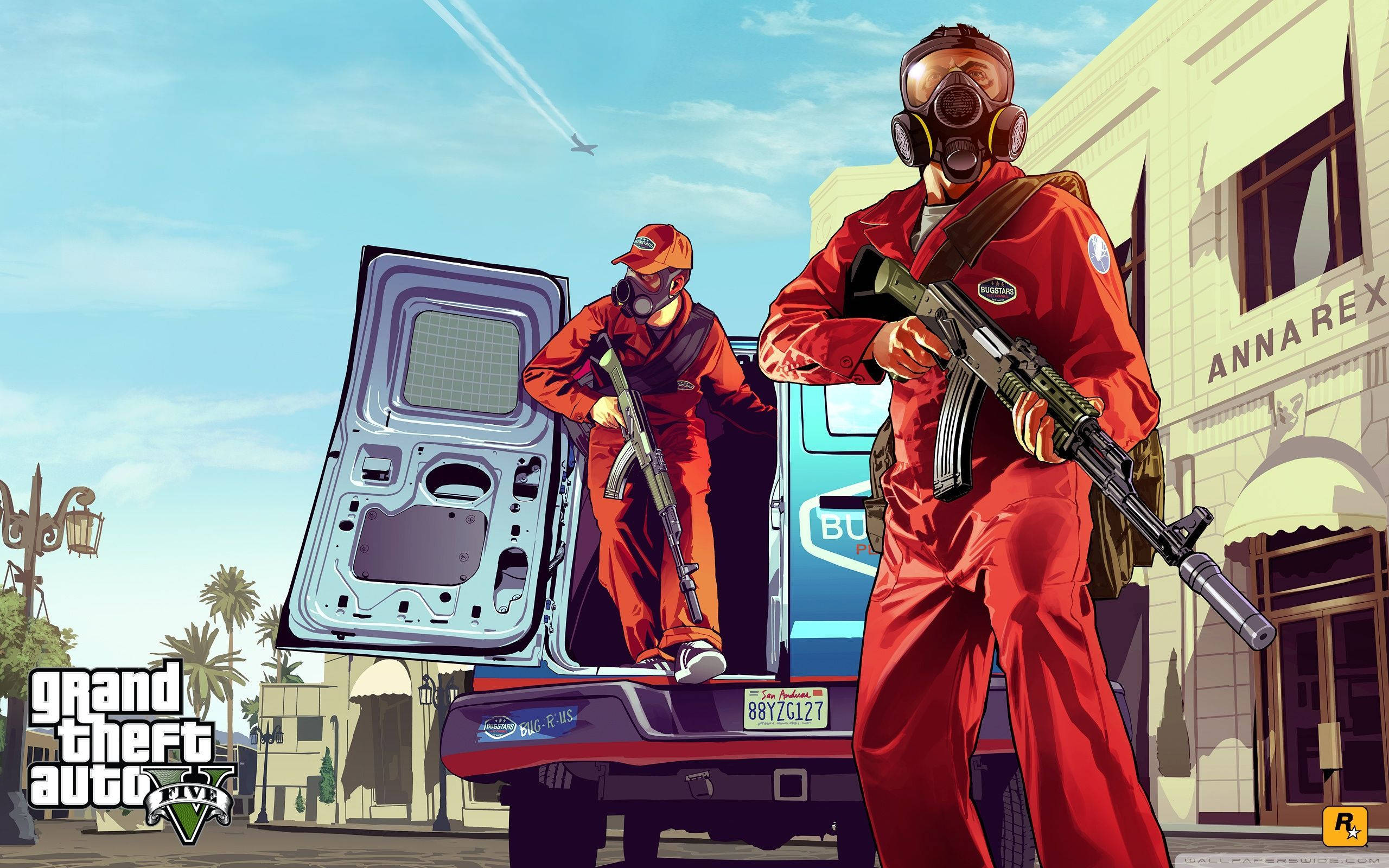 1080p GTA 5 ব্যাংক ডাকাতি ওয়ালপেপার