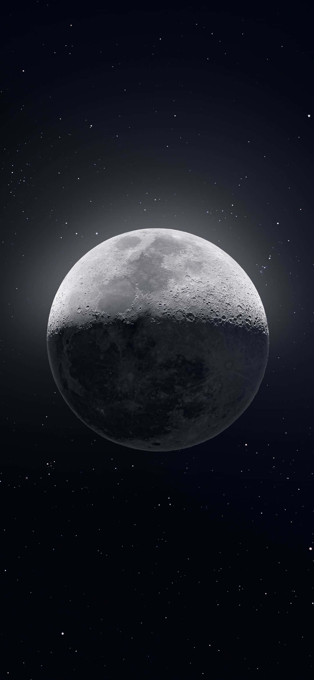 1080x2340 4K অন্ধকার অর্ধচন্দ্র ডিজিটাল আর্ট ওয়ালপেপার