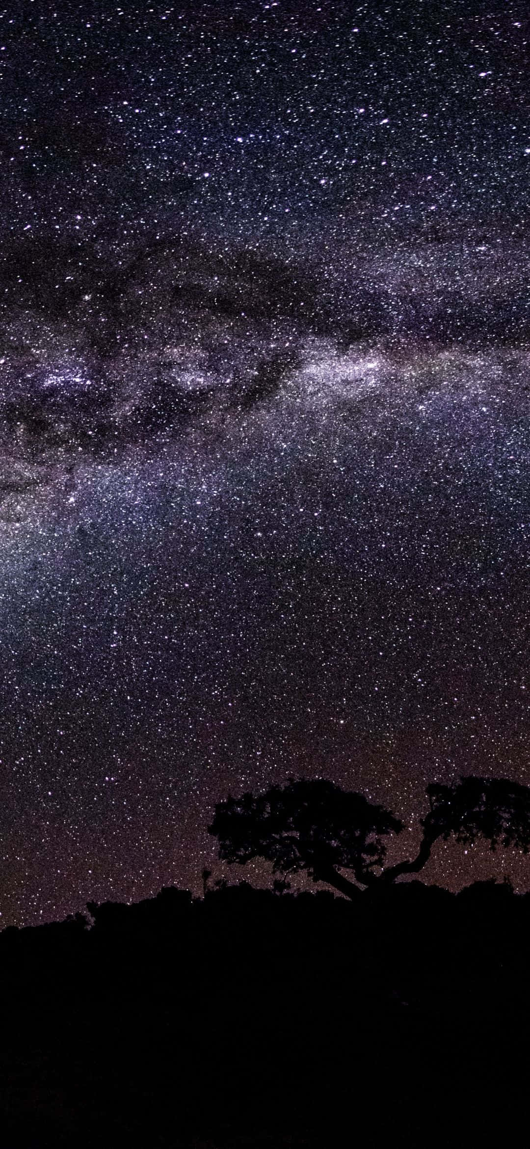 1080x2340 4K মিল্কিওয়ে রাতের আকাশ ওয়ালপেপার