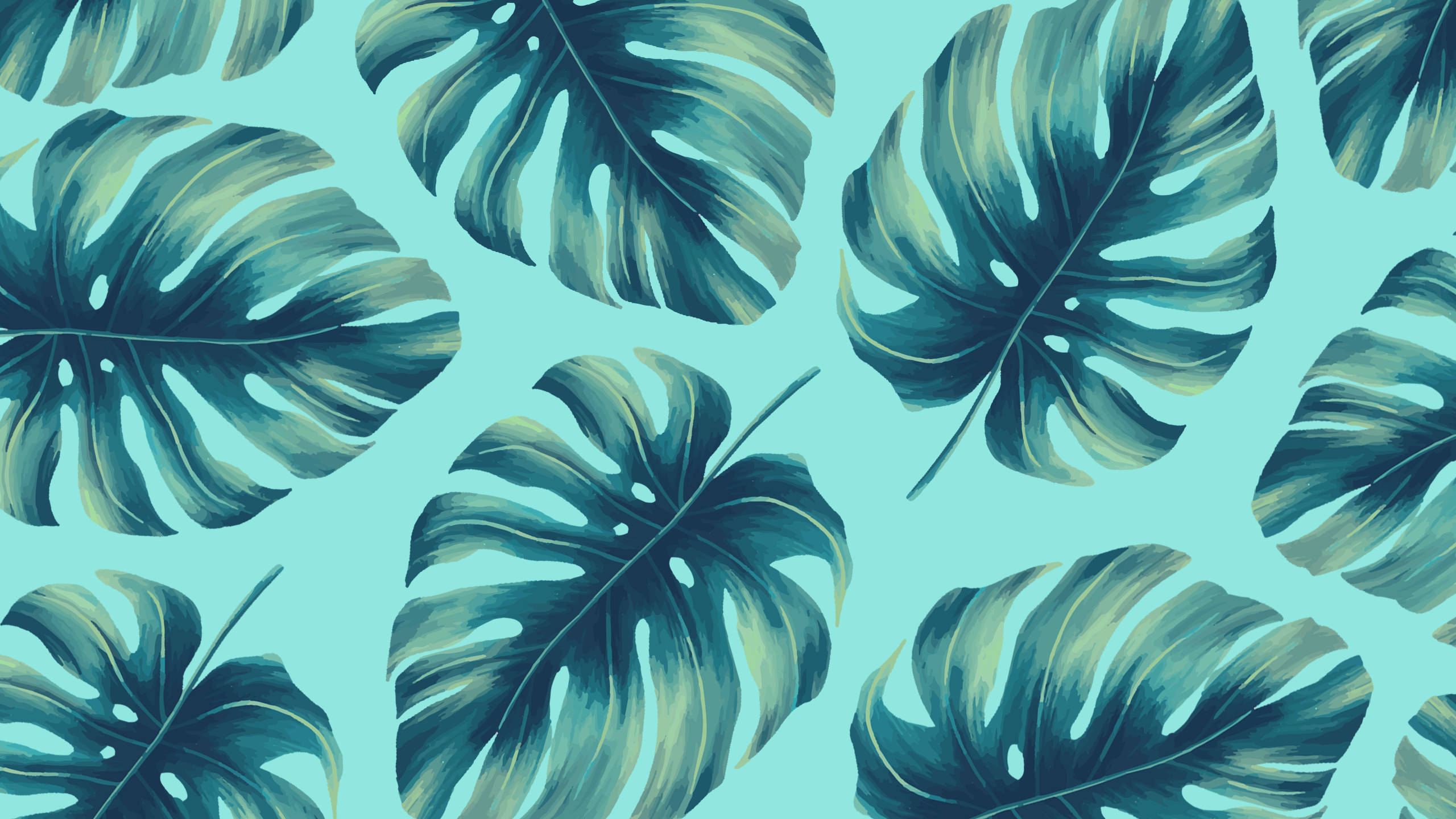 2560x1440 গ্রীষ্মকালীন গাছের পাতা সবুজ ওয়ালপেপার