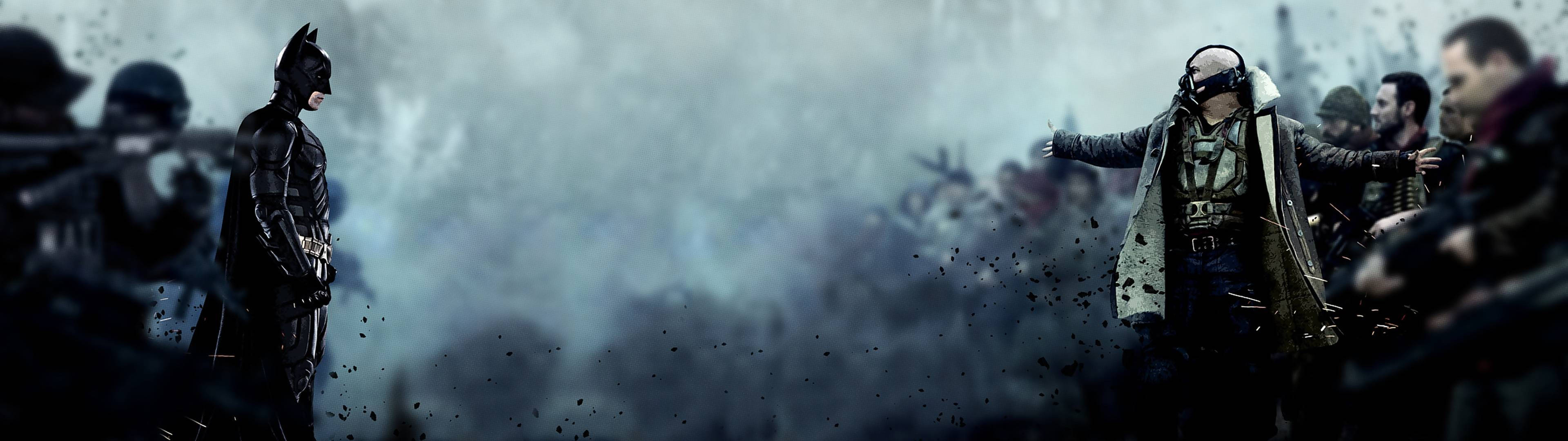 3840x1080 HD ডুয়াল মনিটর ব্যাটম্যান ওয়ালপেপার