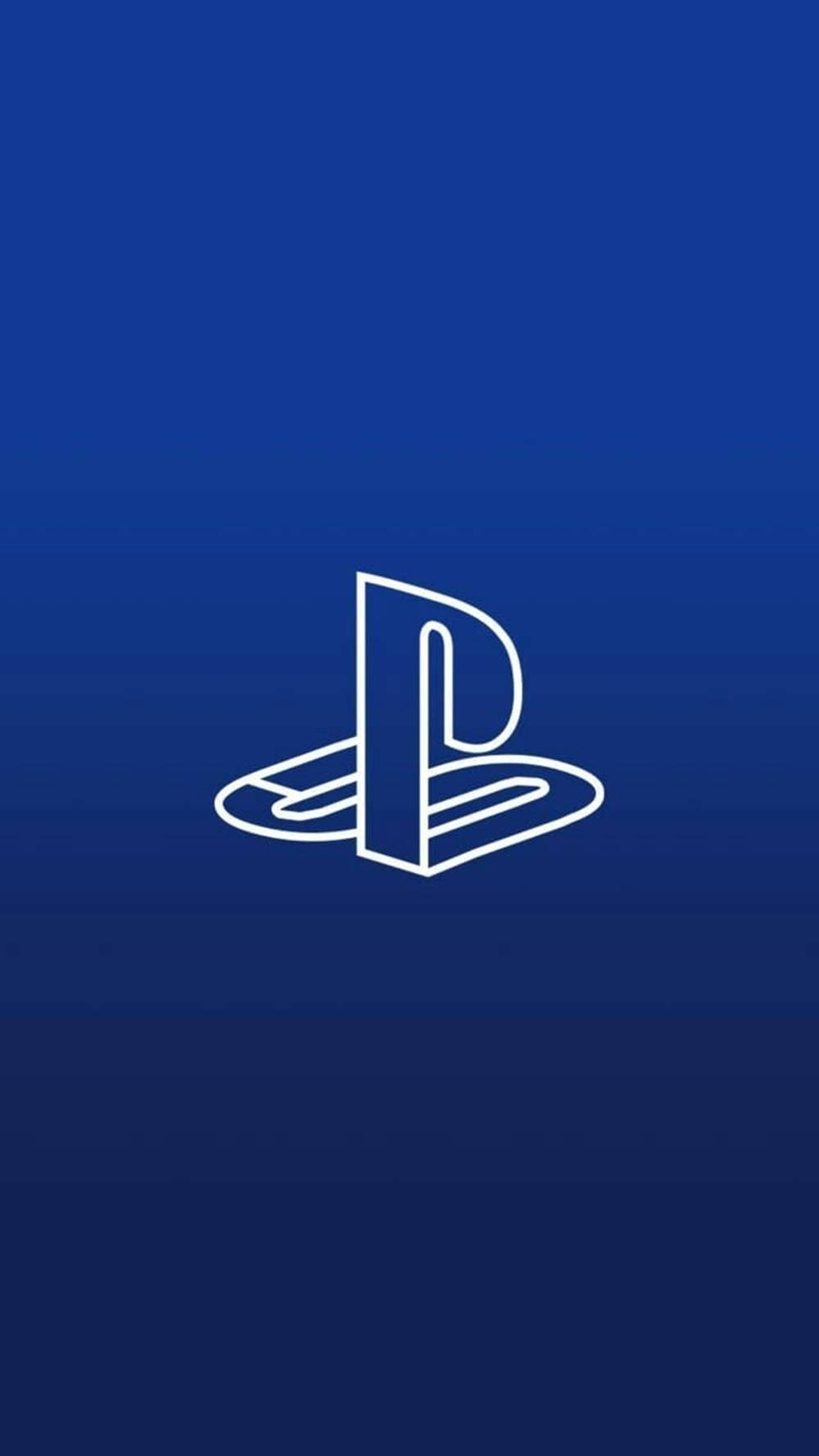 3D নীল PS4 লোগো ওয়ালপেপার