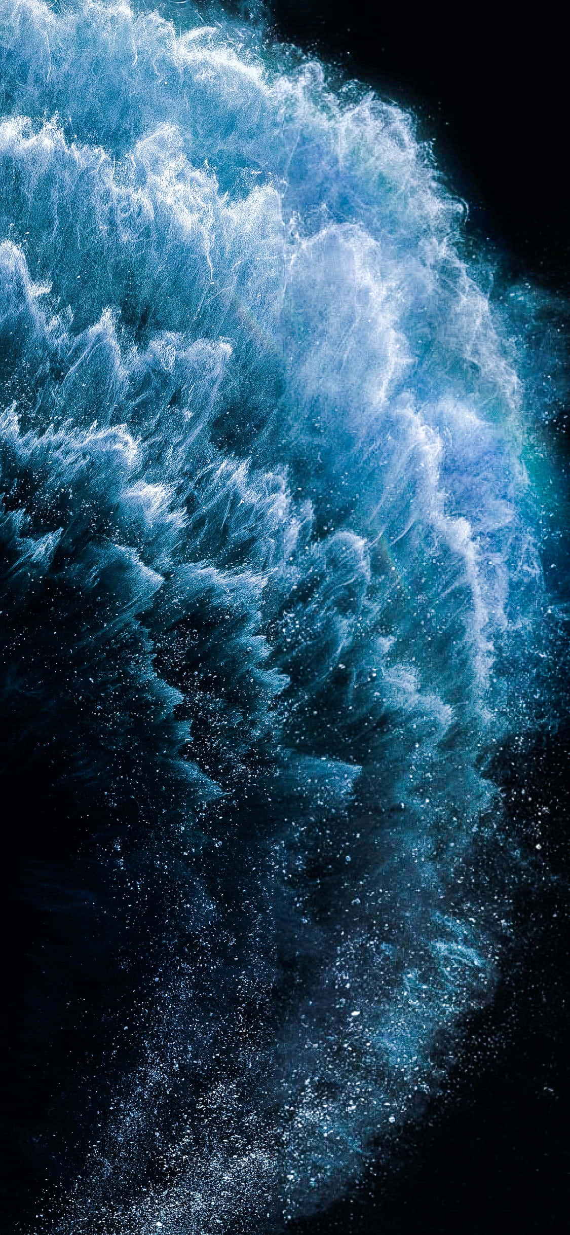 4K AMOLED ব্যাকগ্রাউন্ড ঢেউয়ের টেক্সচার ওয়ালপেপার