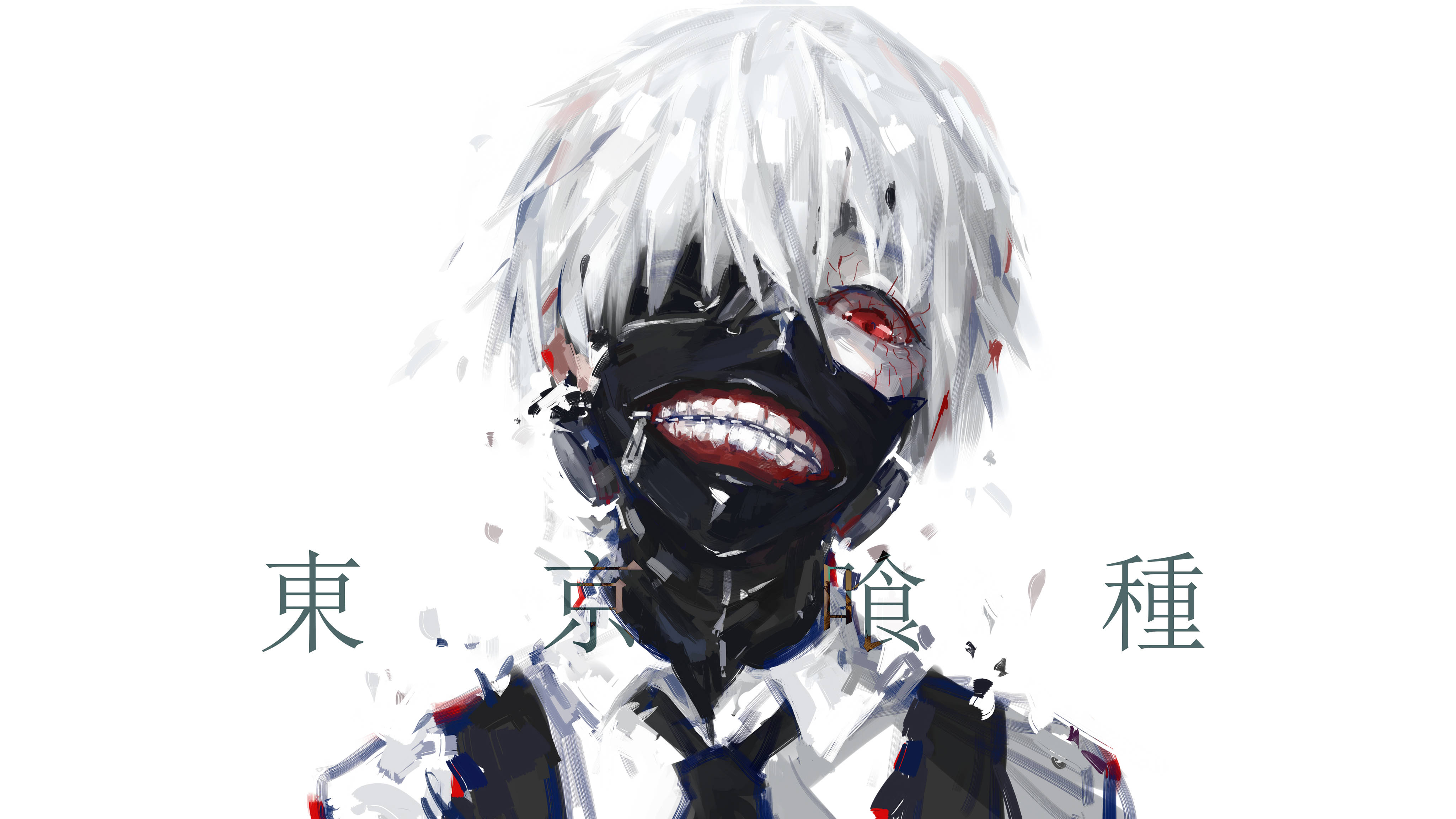 4K Anime টোকিও গুল মুখোশ ওয়ালপেপার