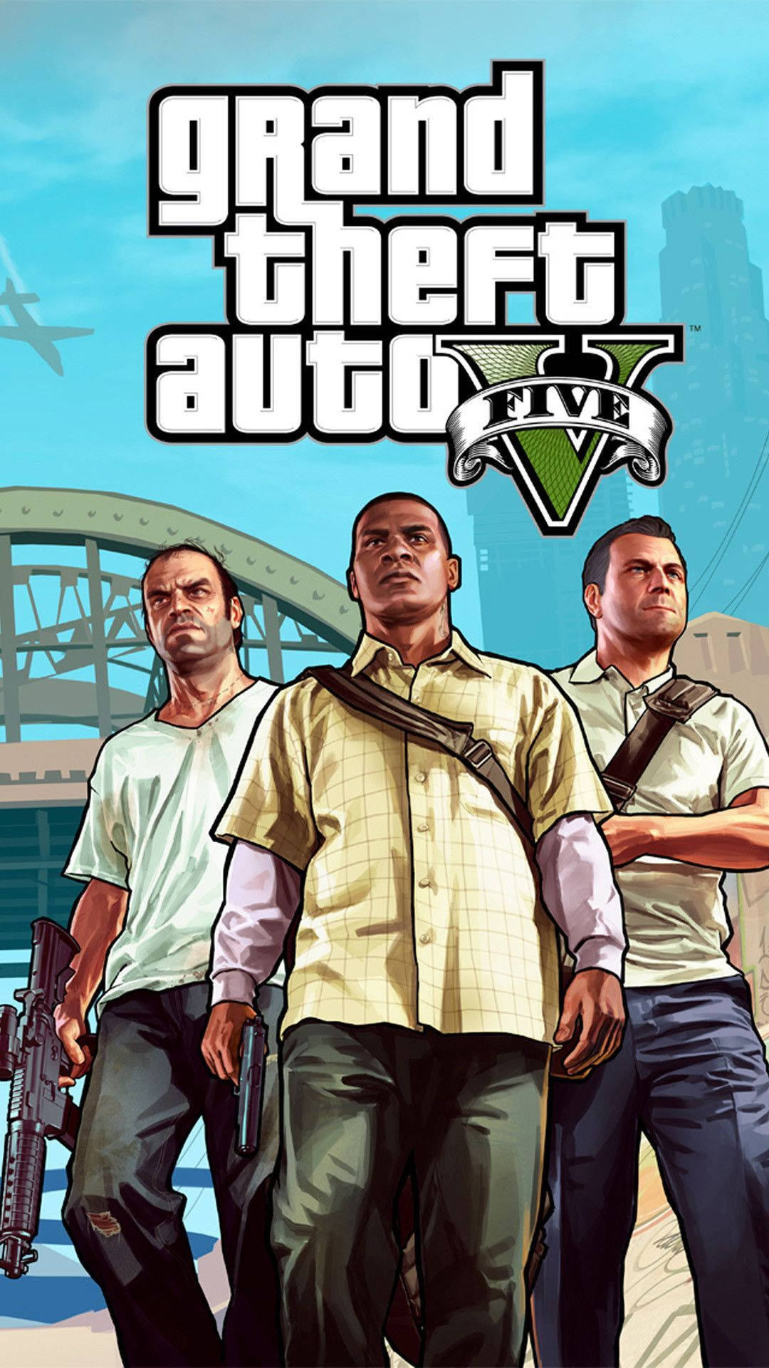 4K GTA 5 ট্রেভর ফ্র্যাঙ্কলিন মাইকেল ফোন ব্যাকগ্রাউন্ড ওয়ালপেপার