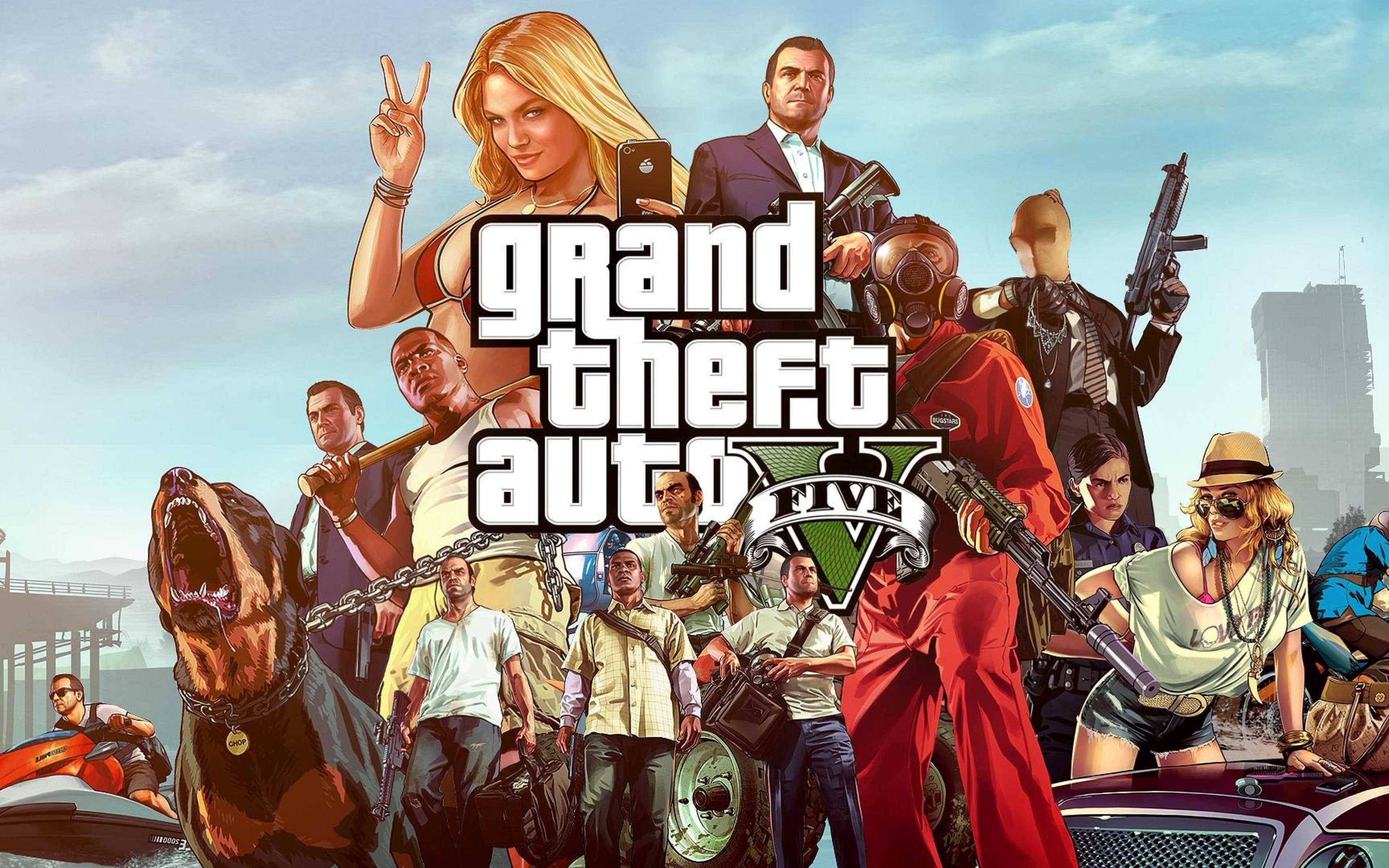 4K GTA 5 কাস্ট এনসেম্বল ওয়ালপেপার