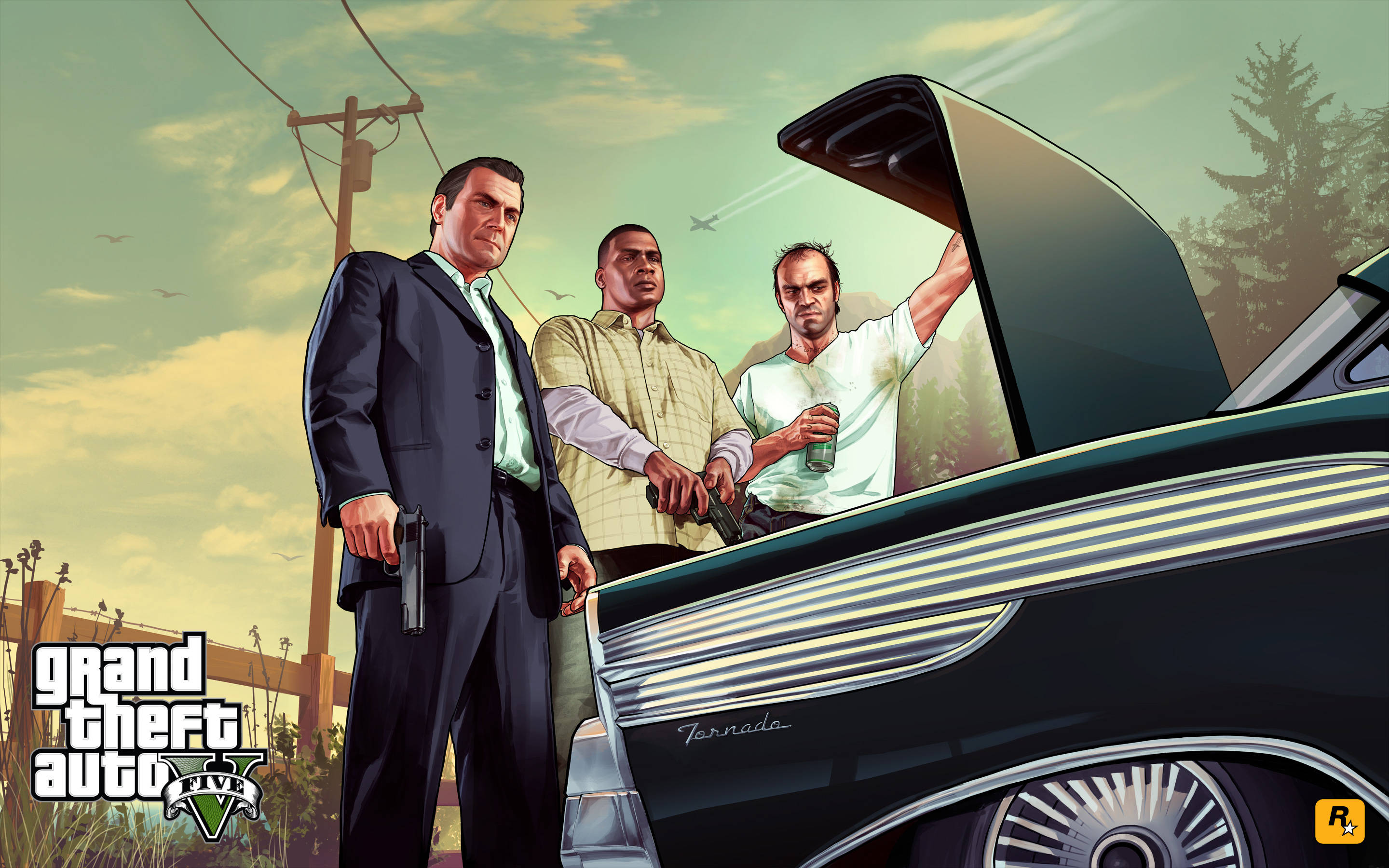 4K GTA ৫ চরিত্রদের হুড পরীক্ষা ওয়ালপেপার
