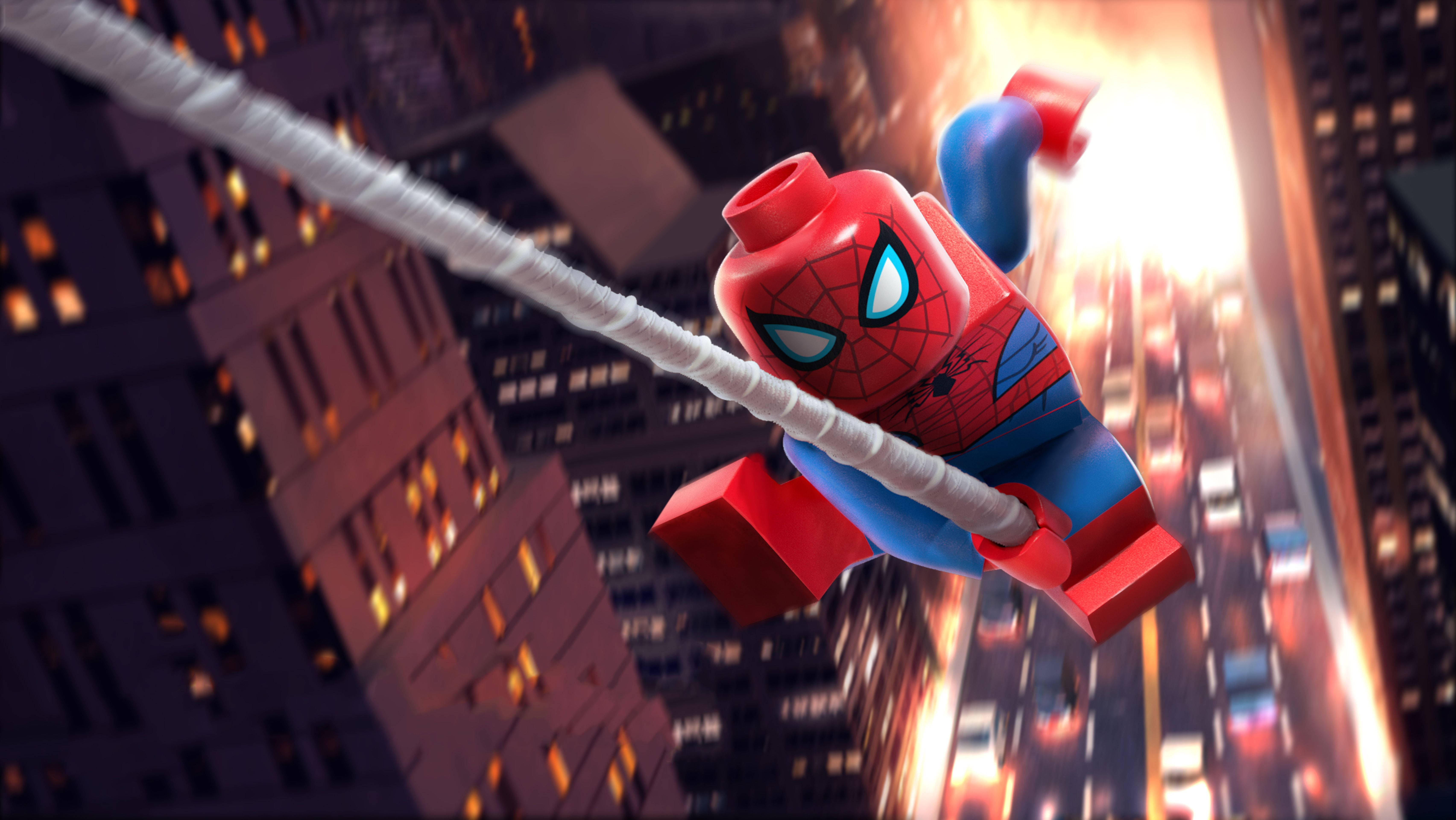 4K LEGO স্পাইডারম্যান ওয়ালপেপার