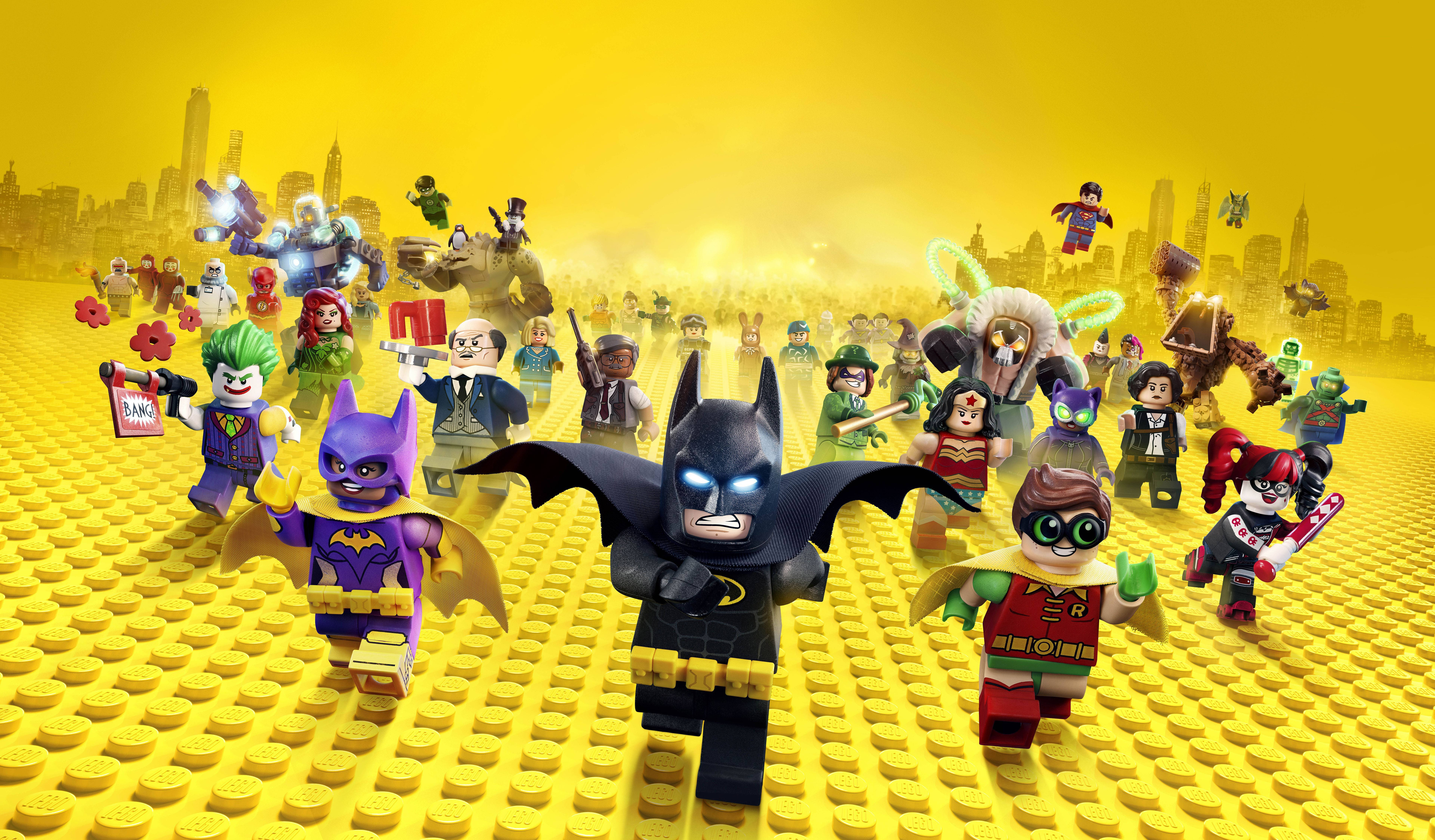 4K LEGO ব্যাটম্যান এবং বন্ধুরা ওয়ালপেপার