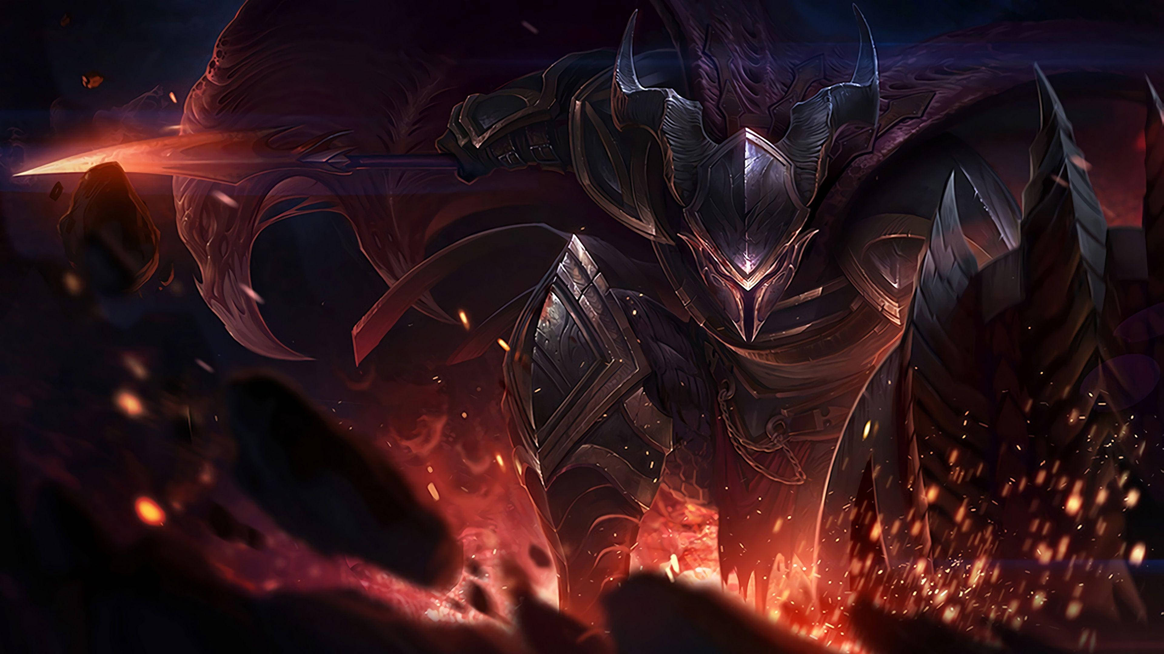 4K LOL Pantheon জ্বলন্ত ওয়ালপেপার