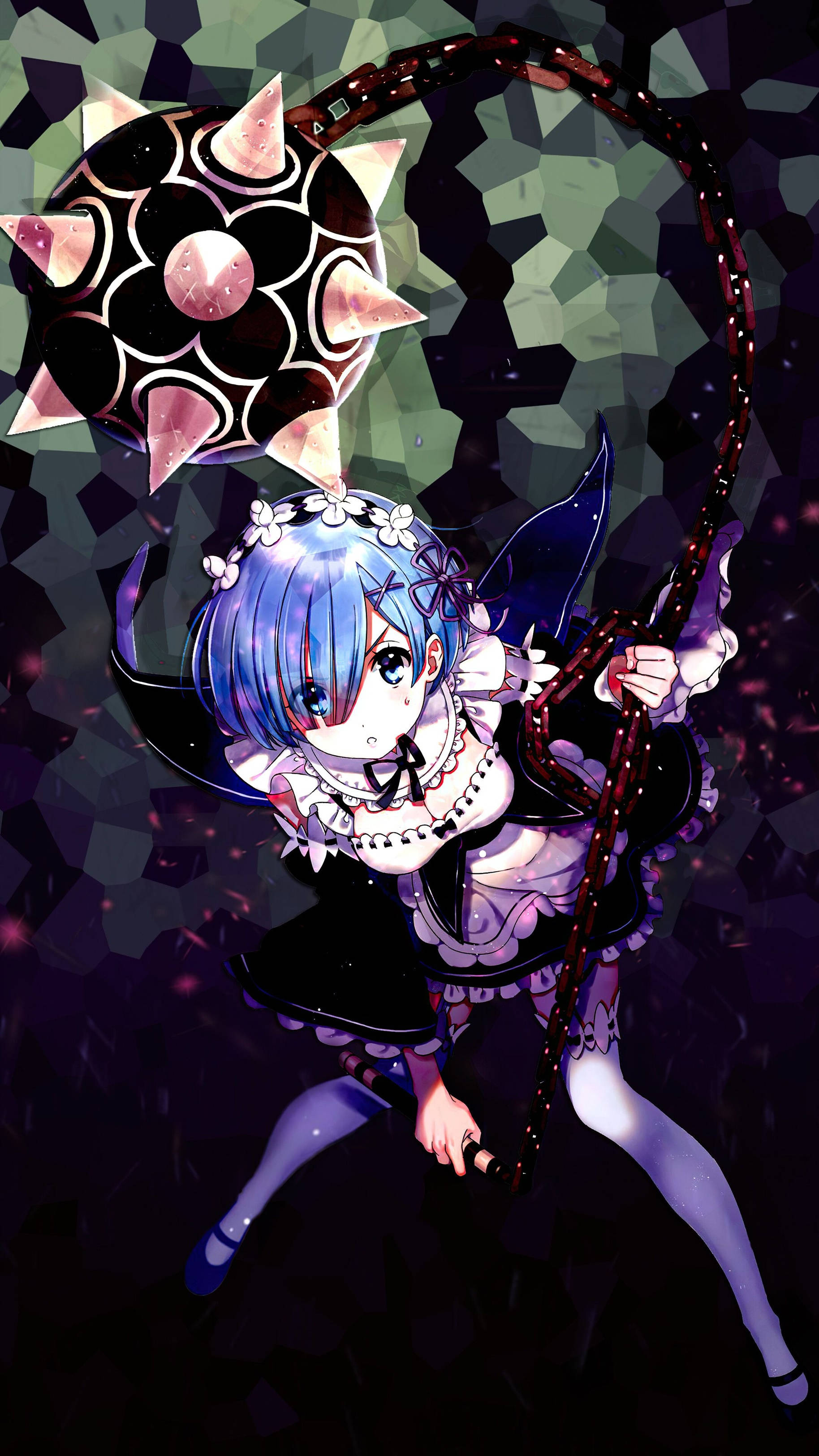 4K অ্যানিমে আইফোন Re:Zero রেম ওয়ালপেপার