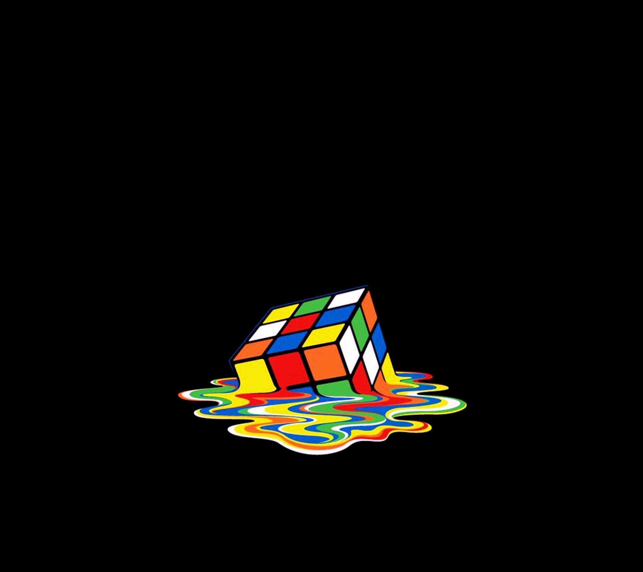 গলিত রুবিকস কিউব AMOLED ওয়ালপেপার