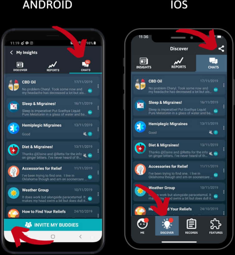 Android এবং iOS অ্যাপ ইন্টারফেসের তুলনা ওয়ালপেপার