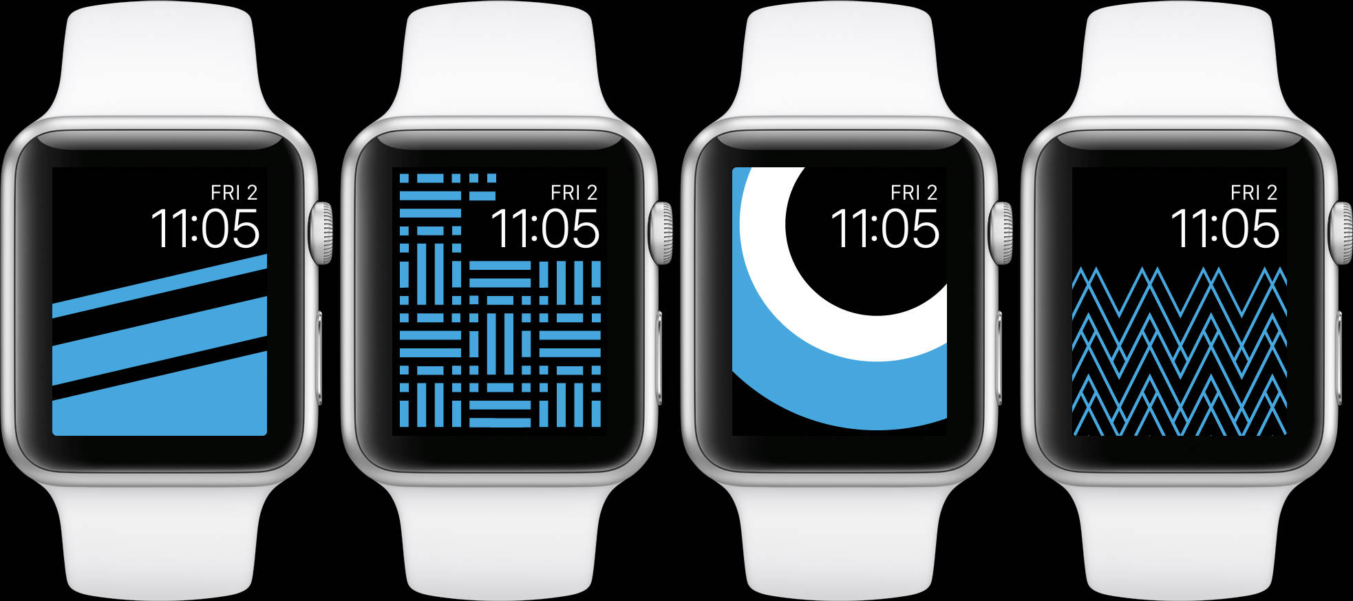 Apple Watch নীল থিমযুক্ত ইন্টারফেস ওয়ালপেপার