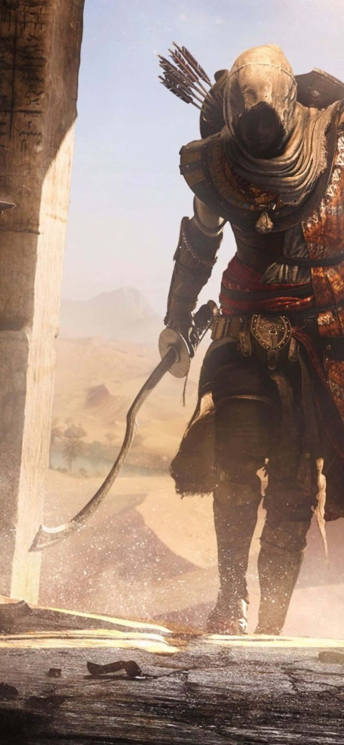Assassin's Creed Origins-এর সাথে iPhone X-এ একটি সাহসী নতুন অভিযানে উঠুন। ওয়ালপেপার