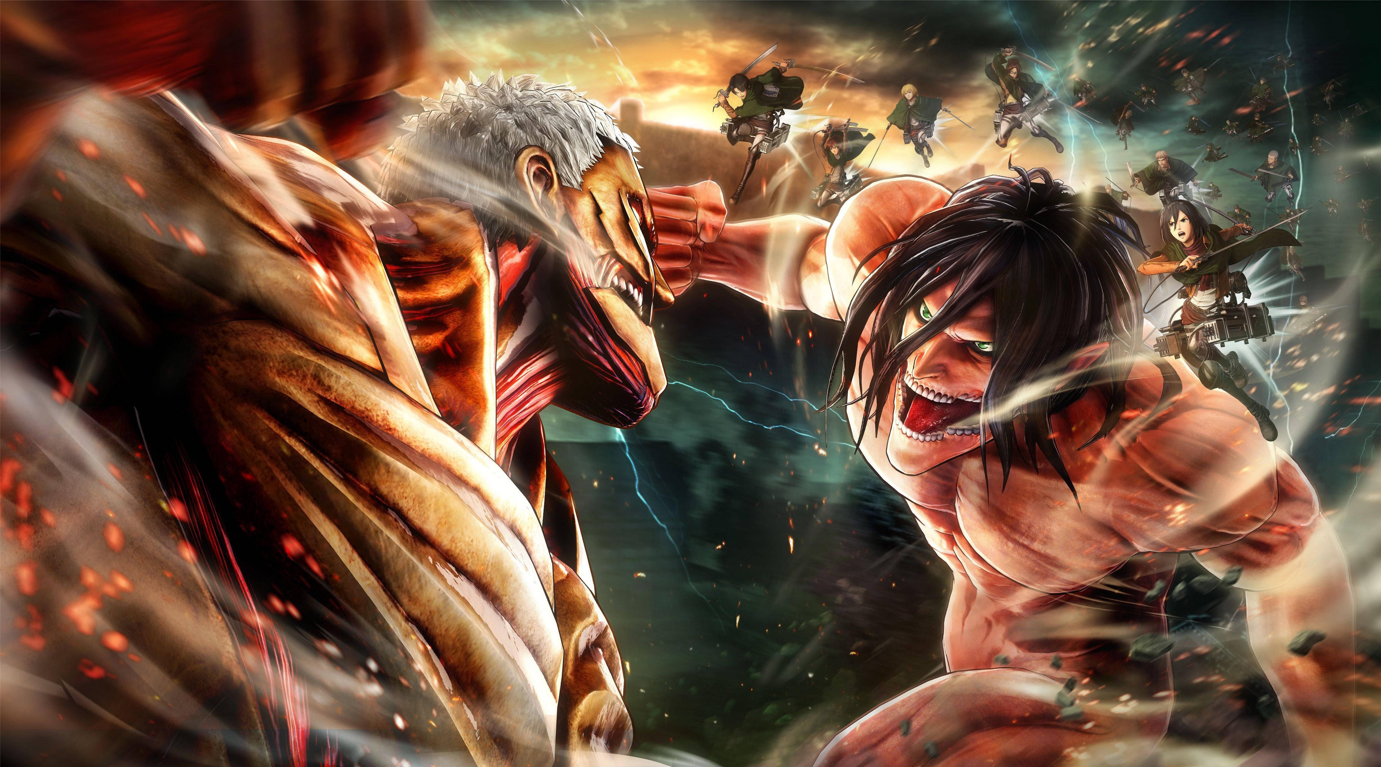 Attack On Titan সিজন ৪ টাইটান বনাম টাইটান ওয়ালপেপার