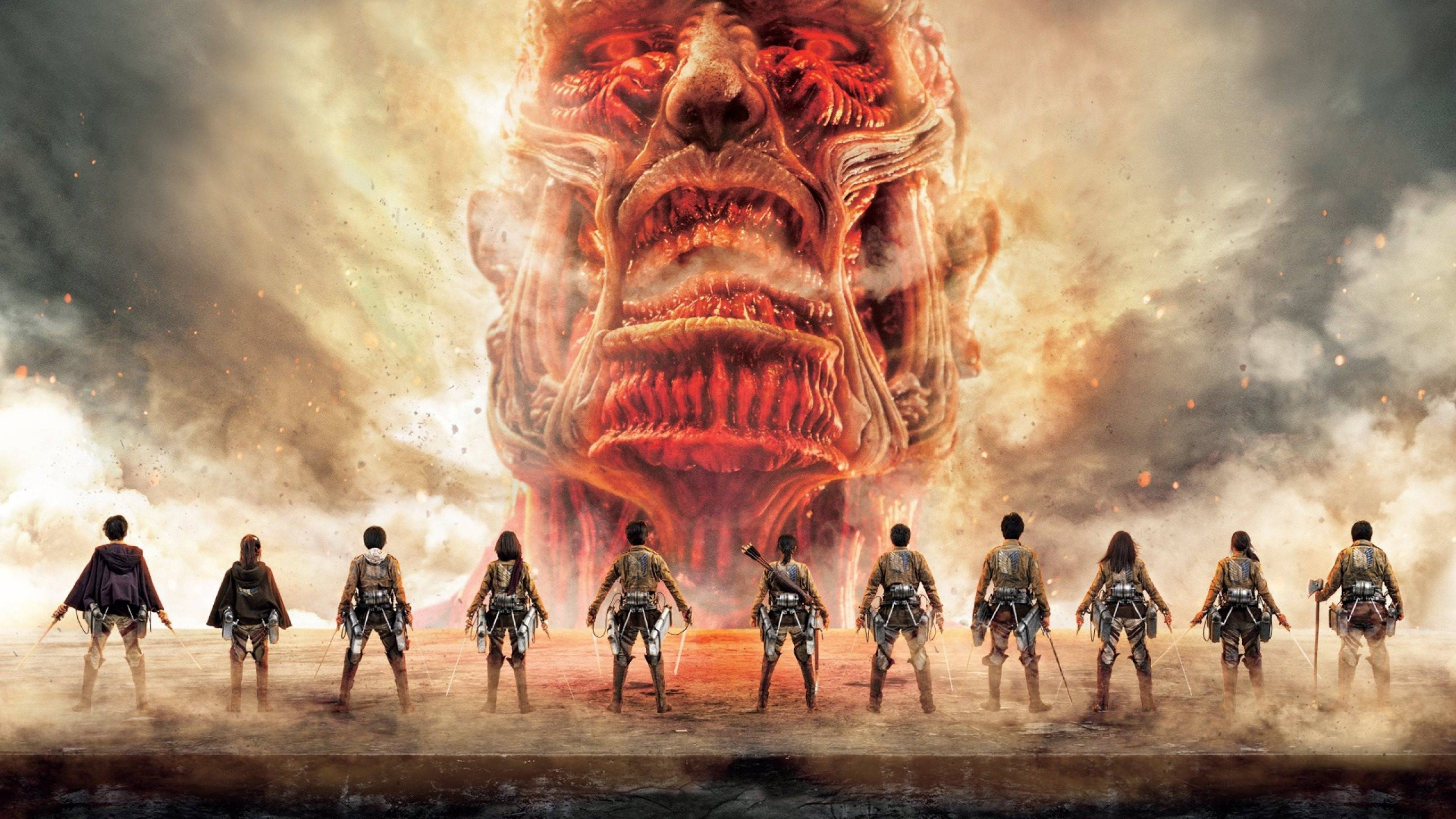 Attack On Titans 4K টাইটানের মুখ ওয়ালপেপার