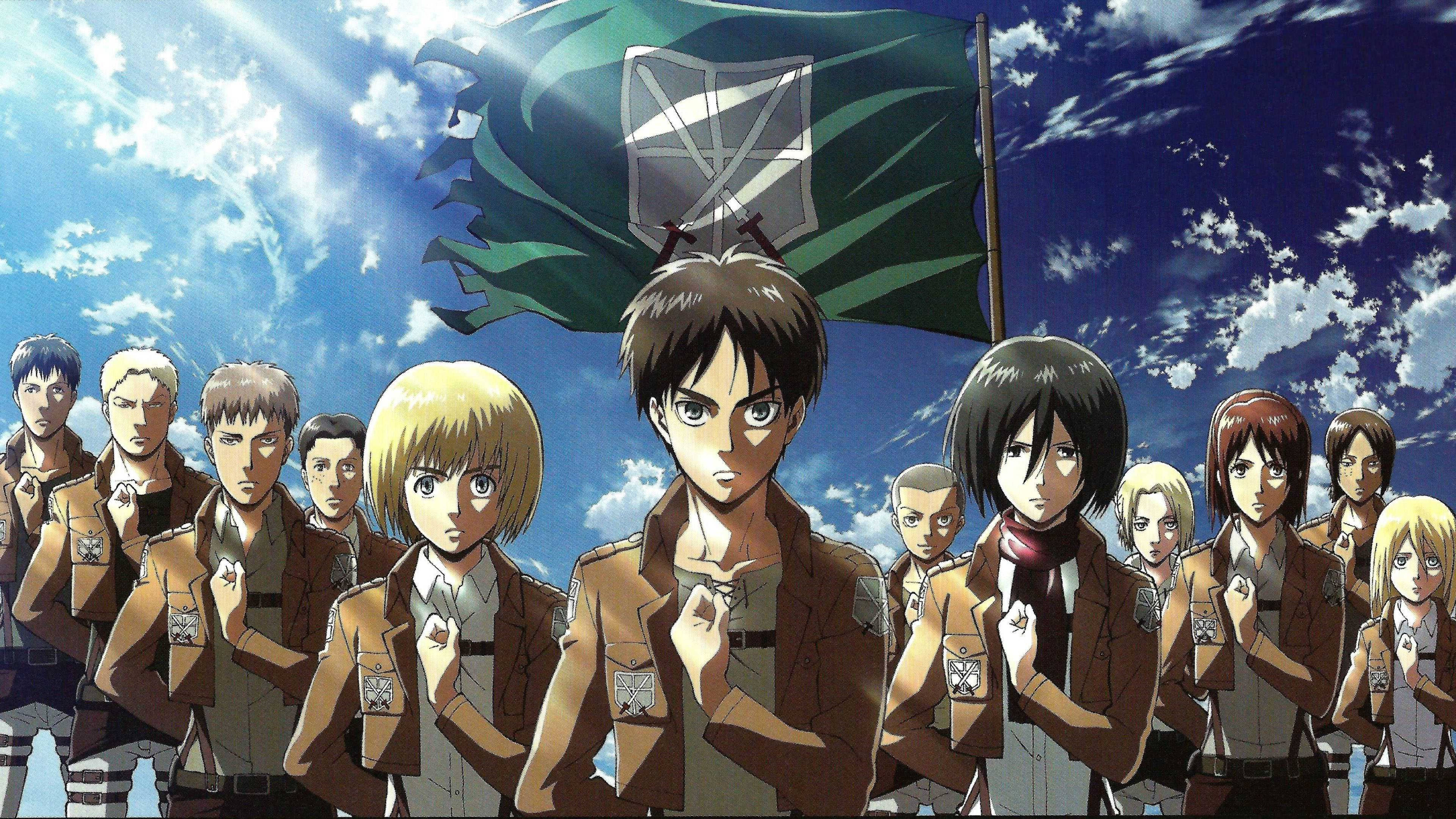 Attack On Titans 4K অ্যান্টি টাইটান স্কোয়াড ওয়ালপেপার