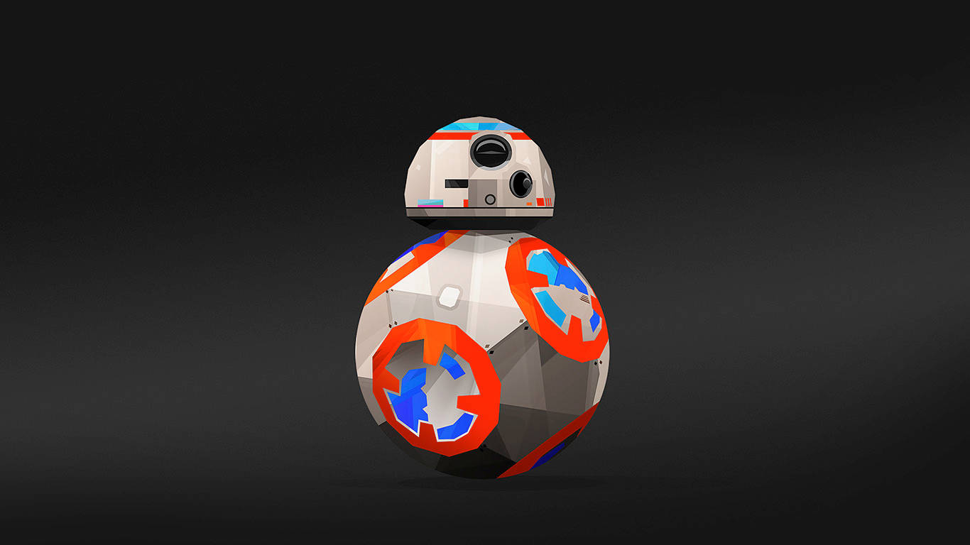 ড্রয়েড BB8 লাল বৃত্ত ওয়ালপেপার