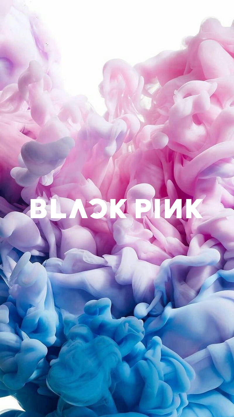 Blackpink লোগো প্যাস্টেল স্মোক আর্ট ওয়ালপেপার