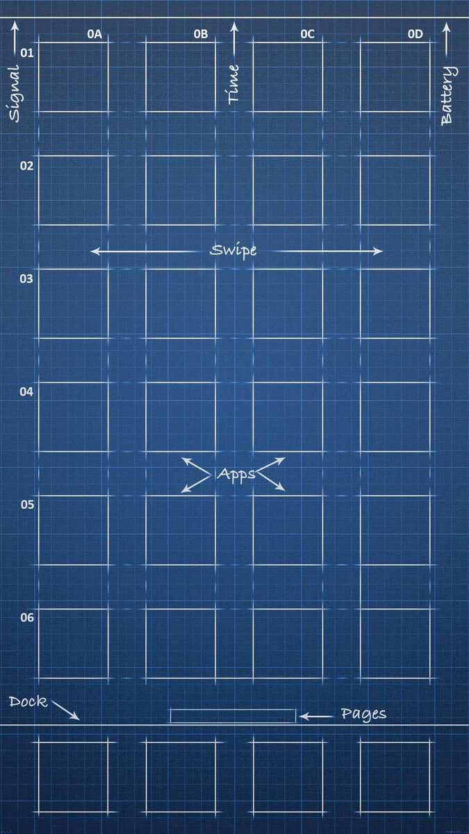 Blueprint iPhone SE ওয়ালপেপার