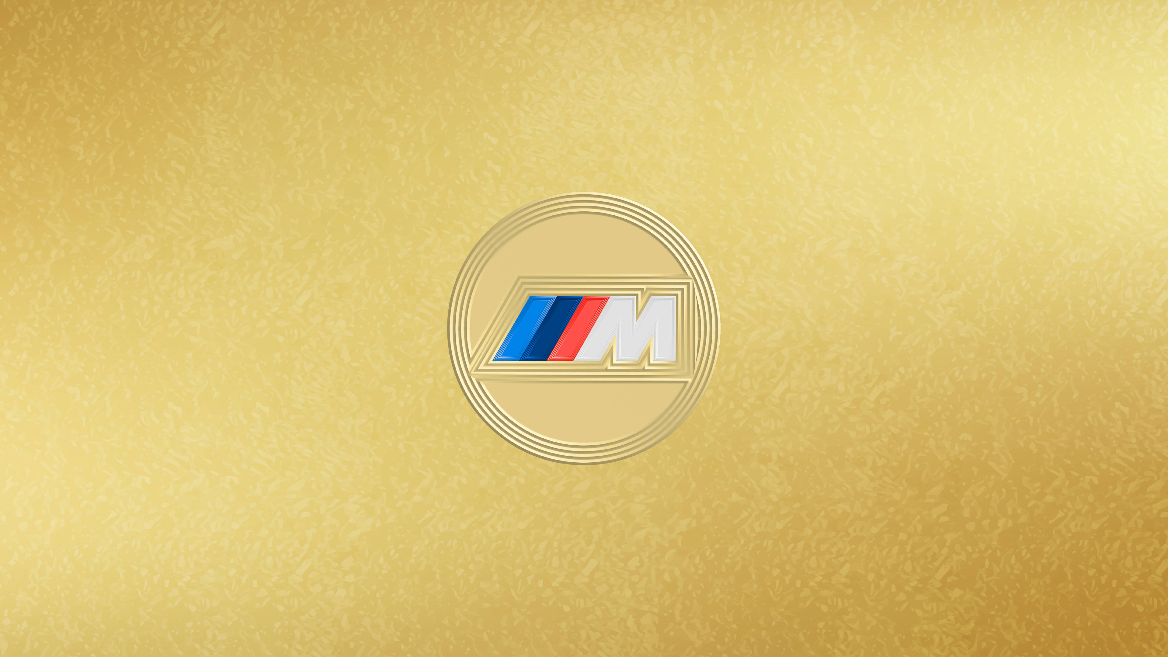 BMW M লোগো সোনালি ওয়ালপেপার