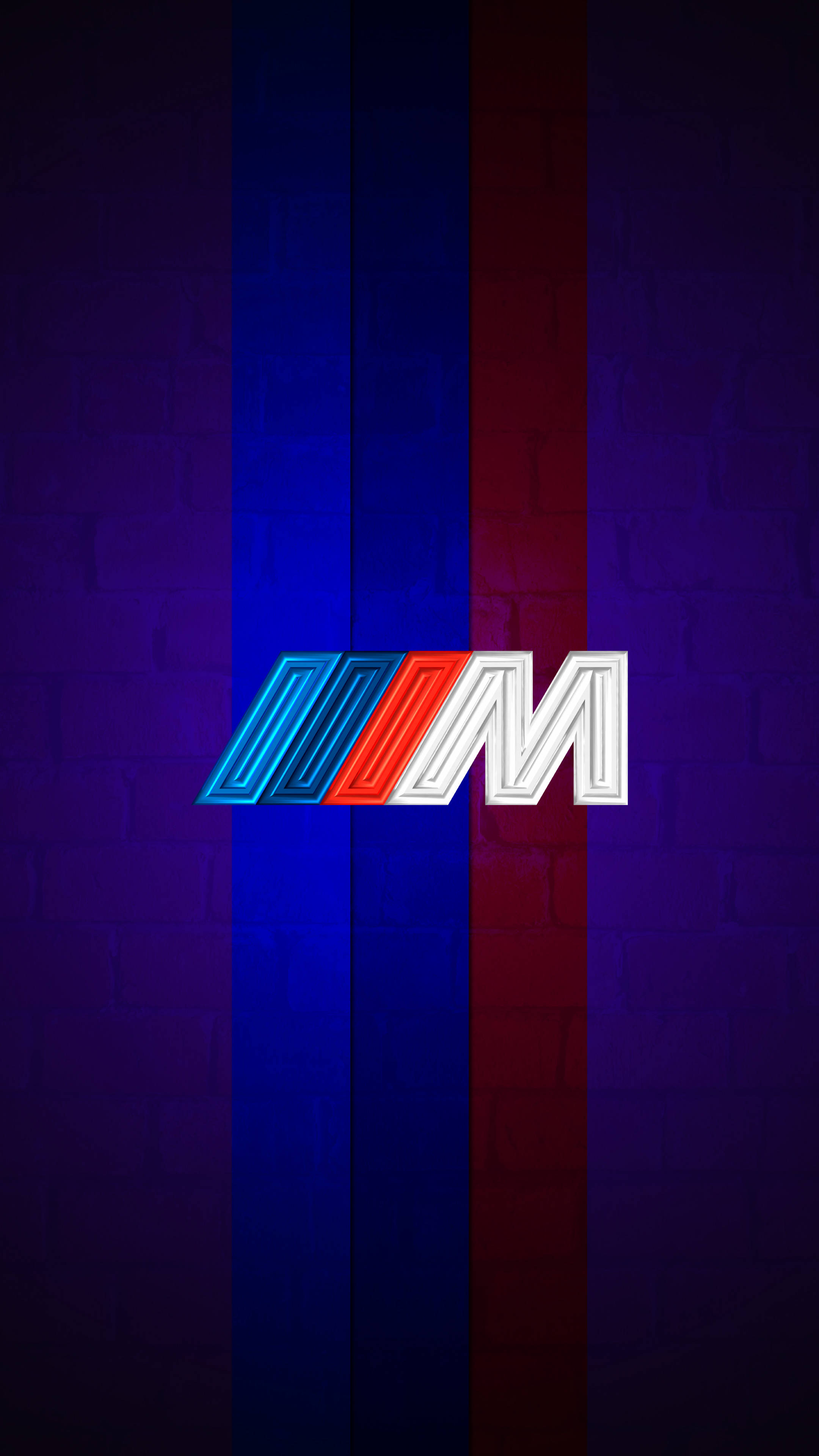 বেগুনি স্ট্রাইপসহ BMW M লোগো ওয়ালপেপার