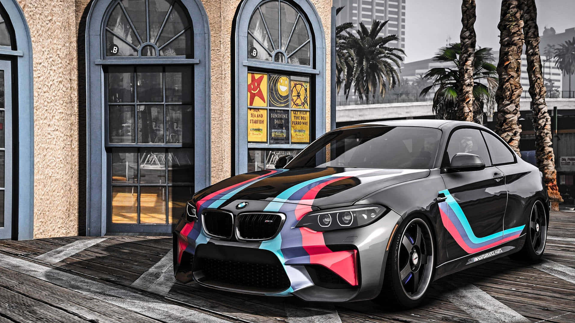কালো BMW M2 1920x1080 M সিরিজ ব্যাকগ্রাউন্ড ওয়ালপেপার