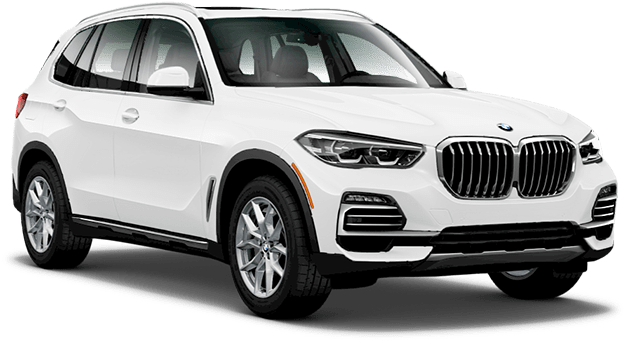 সাদা BMW X5 SUV প্রোফাইল ভিউ ওয়ালপেপার