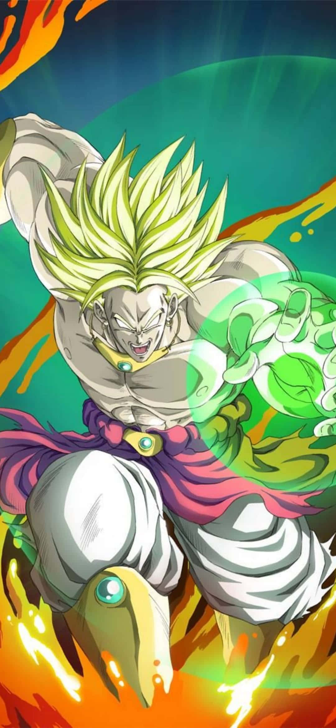 Broly iPhone সুপার সাইয়ান এনার্জি ব্লাস্ট ওয়ালপেপার