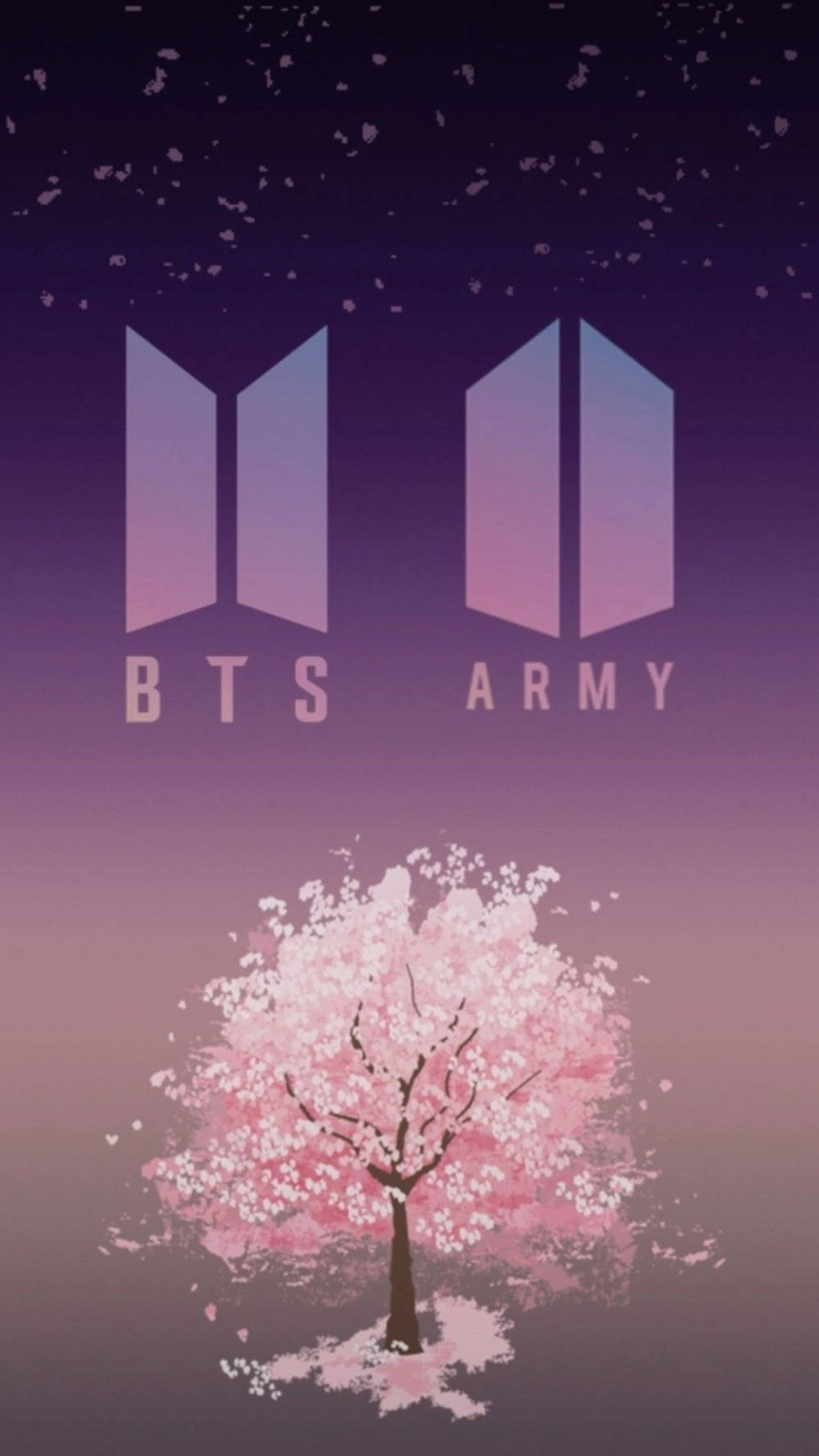 BTS ARMY লোগো বেগুনি নান্দনিক ওয়ালপেপার