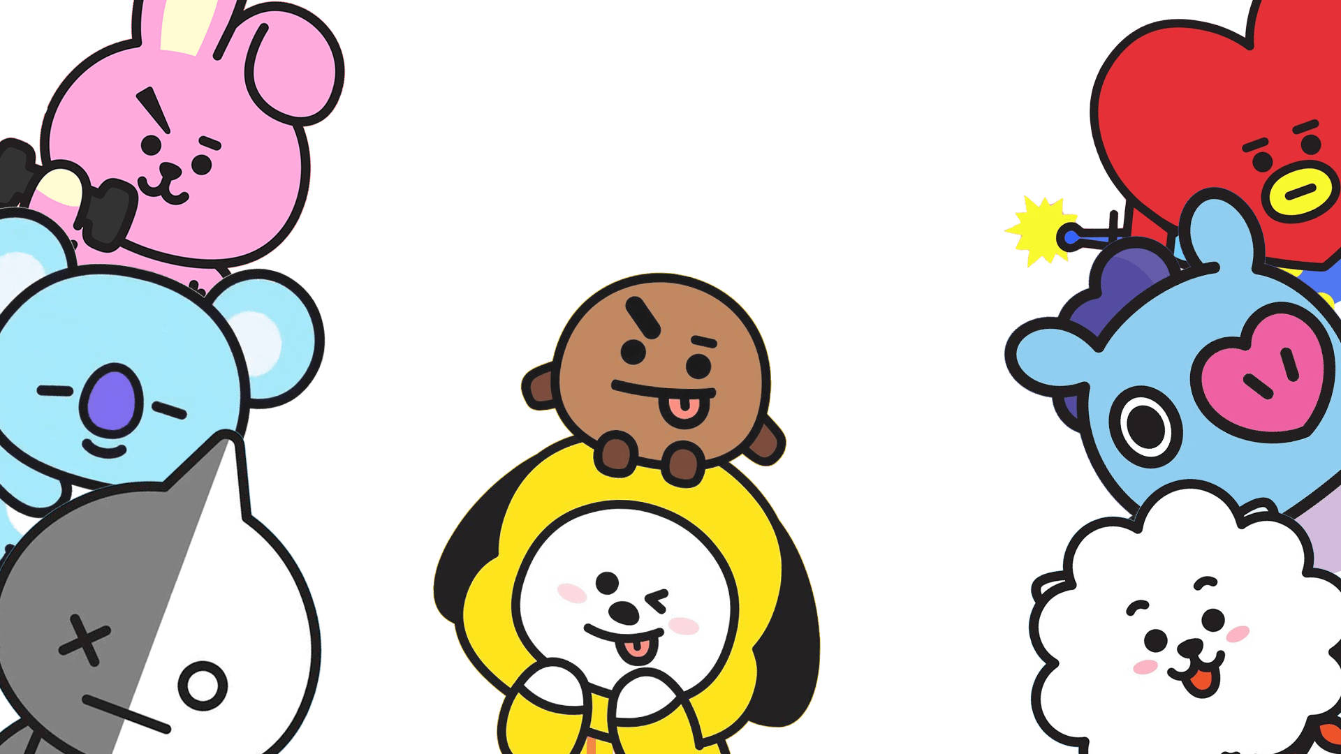 BTS BT21 জিভ বের করা ওয়ালপেপার