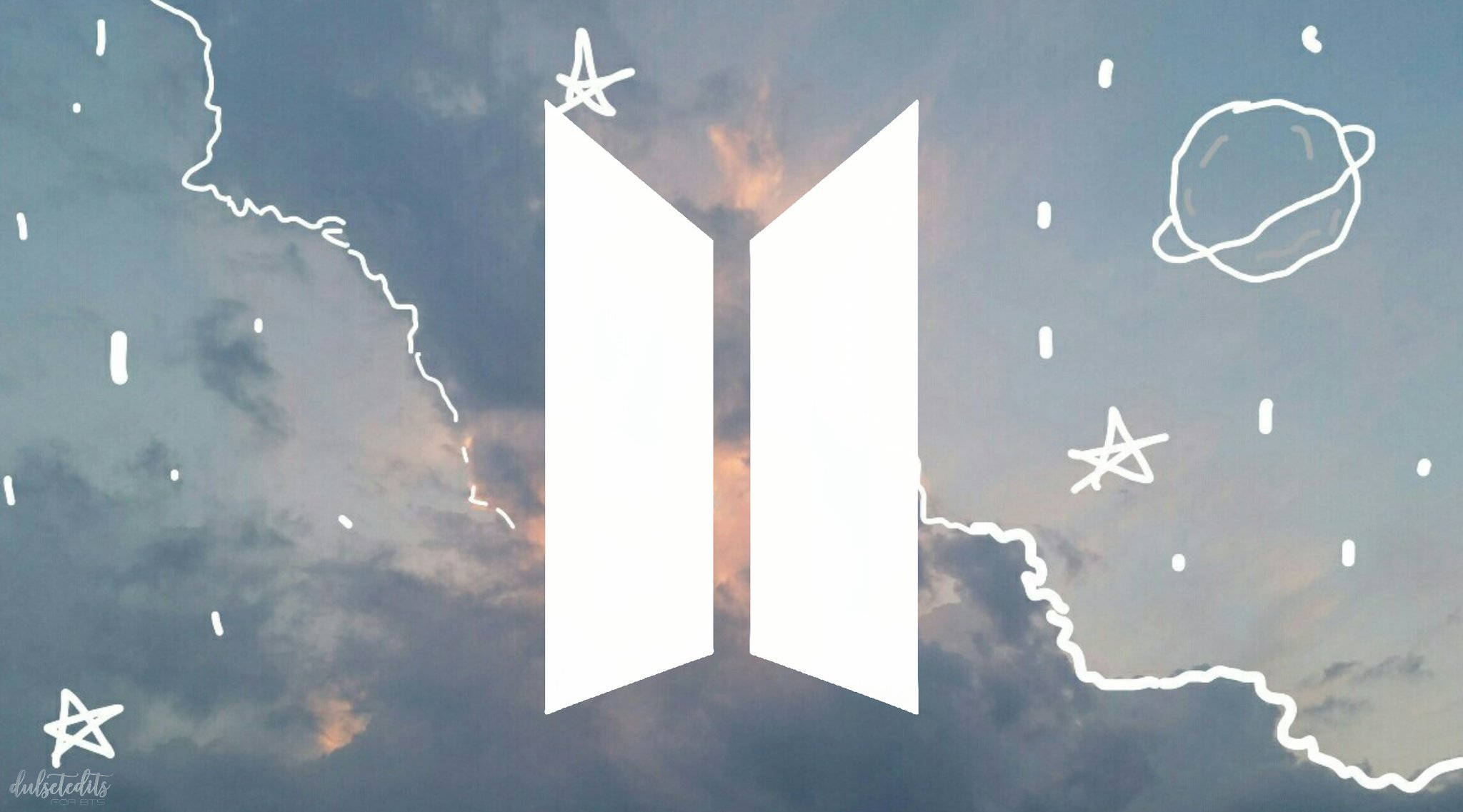 BTS লোগো কিউট অ্যাস্থেটিক ওয়ালপেপার