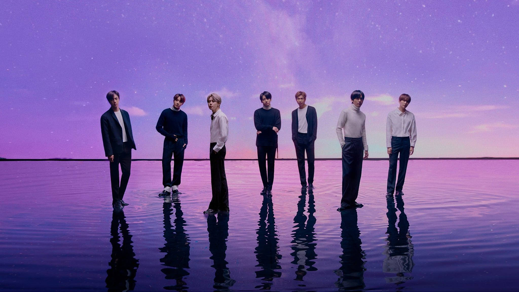 BTS বেগুনি প্রতিফলন নান্দনিক ওয়ালপেপার
