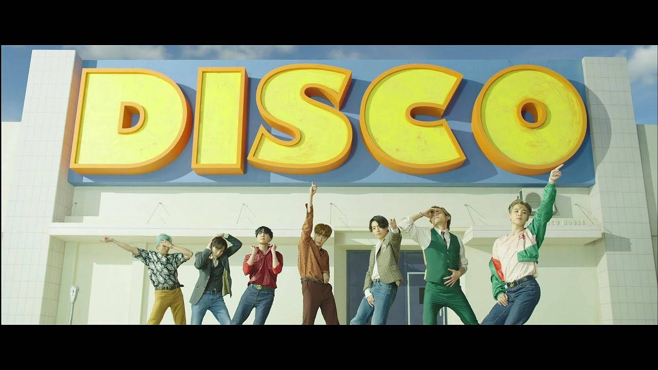BTS ডেস্কটপ ডায়নামাইট ডিস্কো সাইন ওয়ালপেপার
