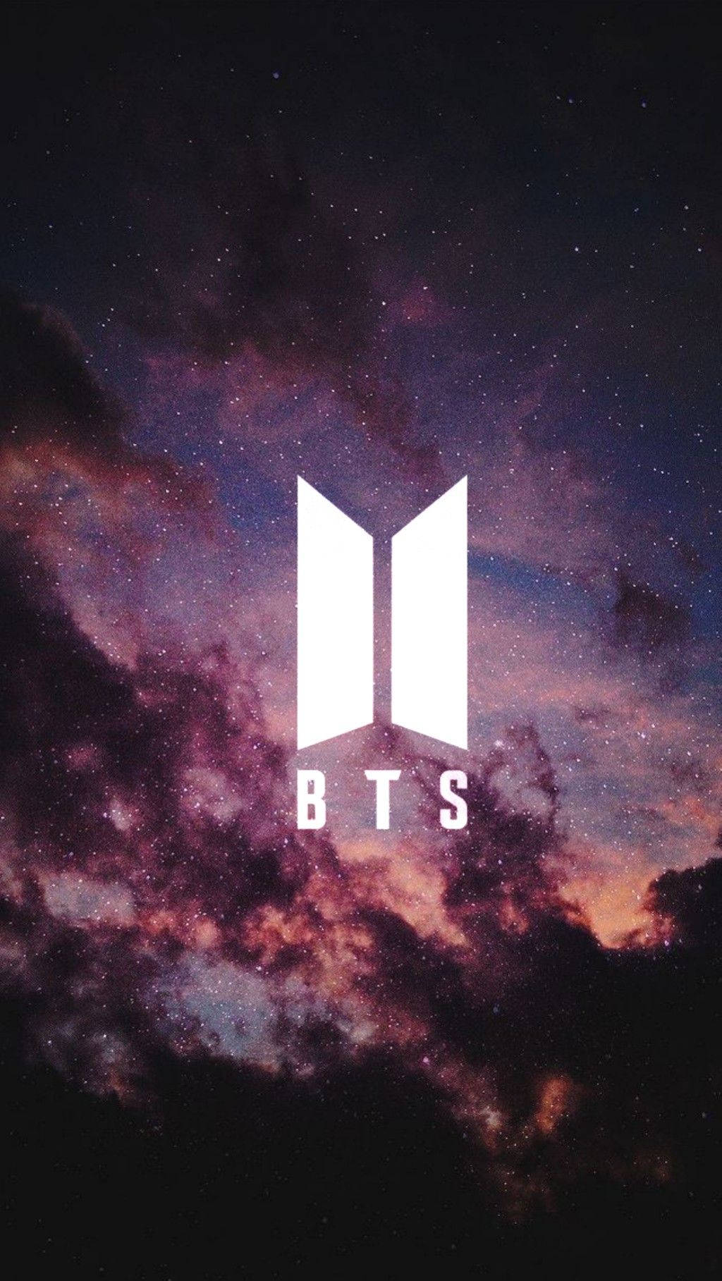 BTS লোগো রাতে ওয়ালপেপার