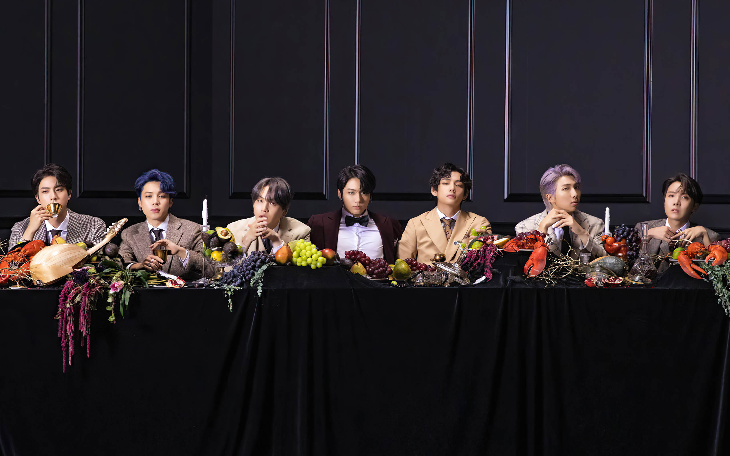 BTS গ্রুপ ফটো ডায়োনিসাস ওয়ালপেপার