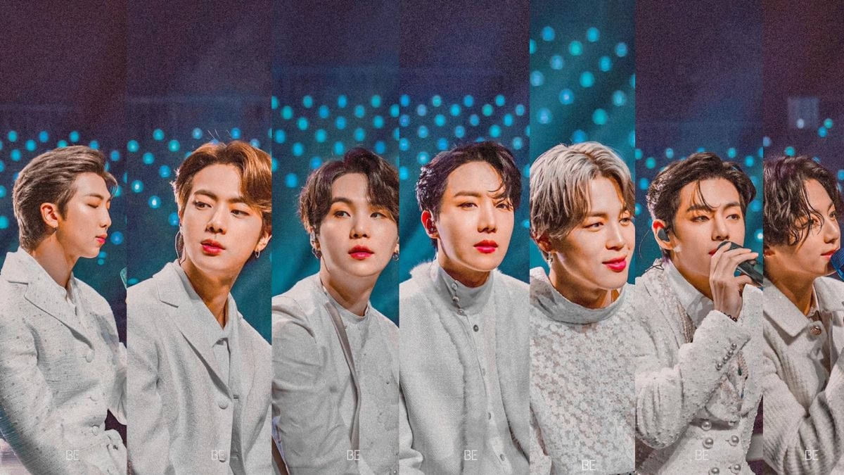 BTS স্প্লিট-স্ক্রিন ডেস্কটপ ওয়ালপেপার