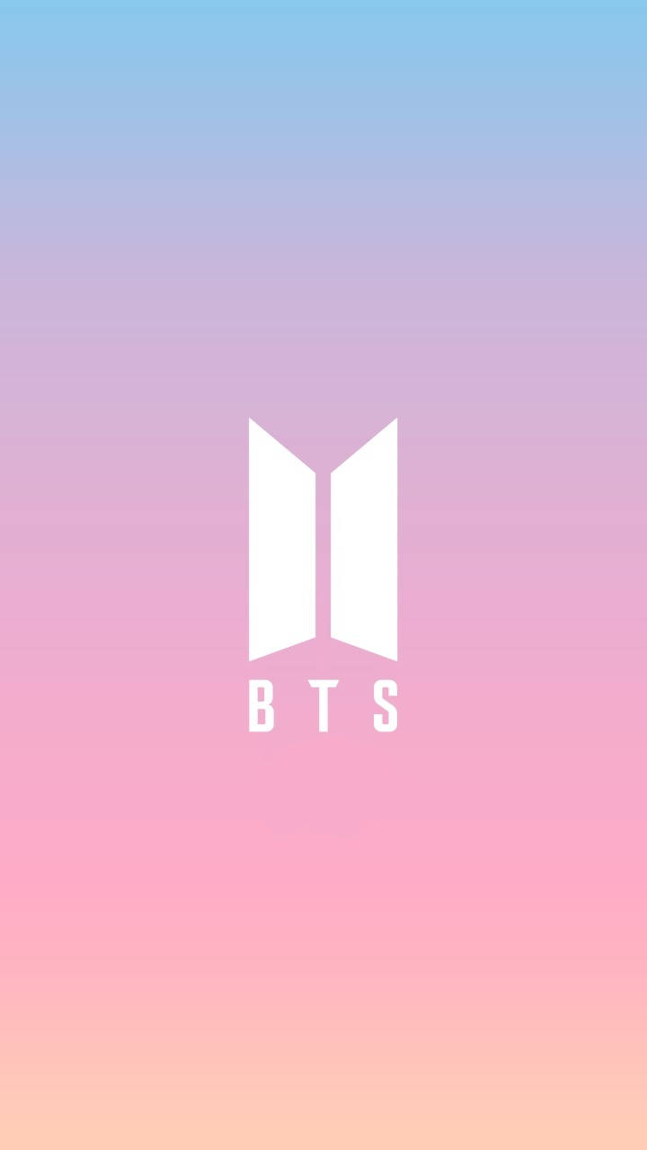 গ্রেডিয়েন্ট গোলাপি BTS লোগো ওয়ালপেপার