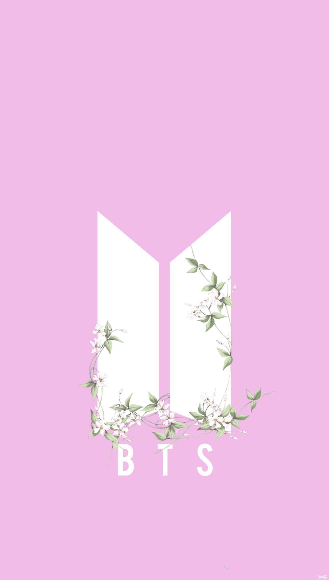 BTS মিনিমালিস্ট লোগো ওয়ালপেপার