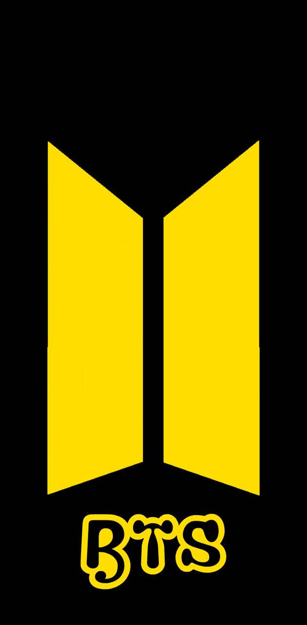 হলুদ BTS লোগো ওয়ালপেপার