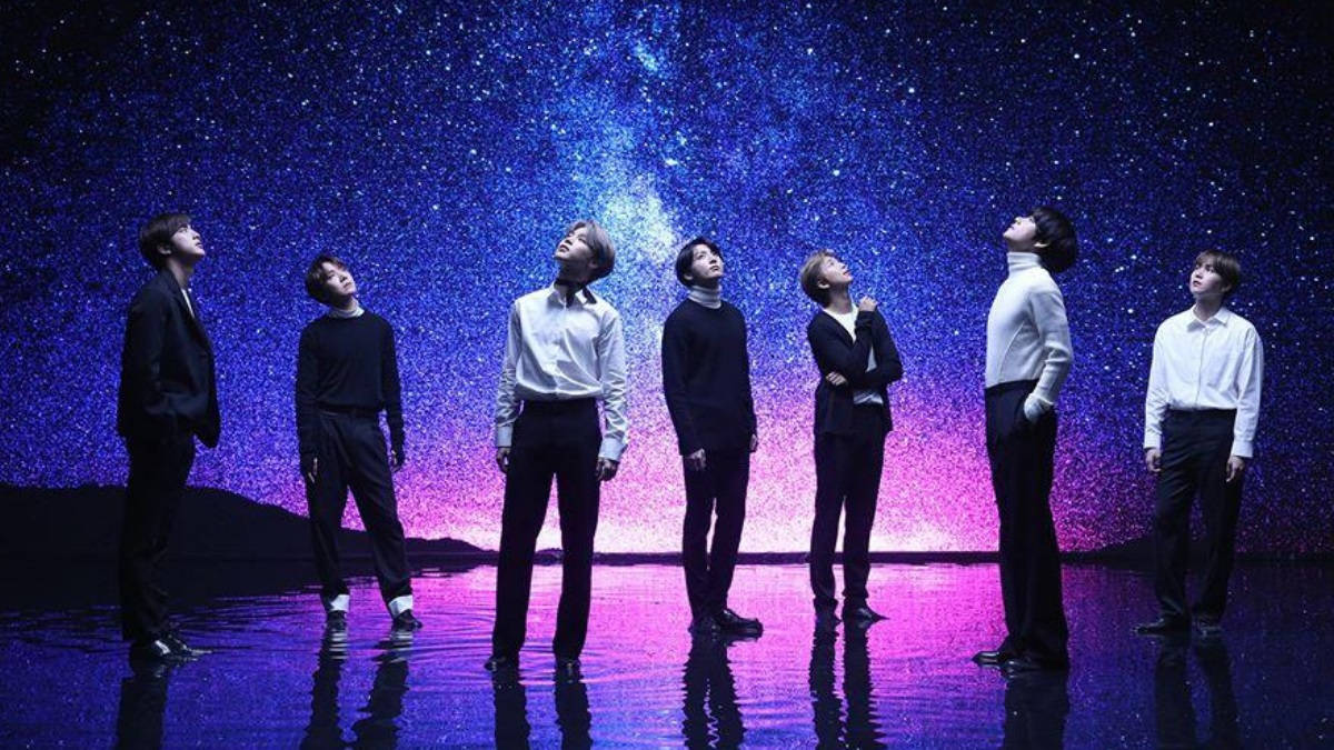 BTS তারার নিচে ডেস্কটপ ওয়ালপেপার