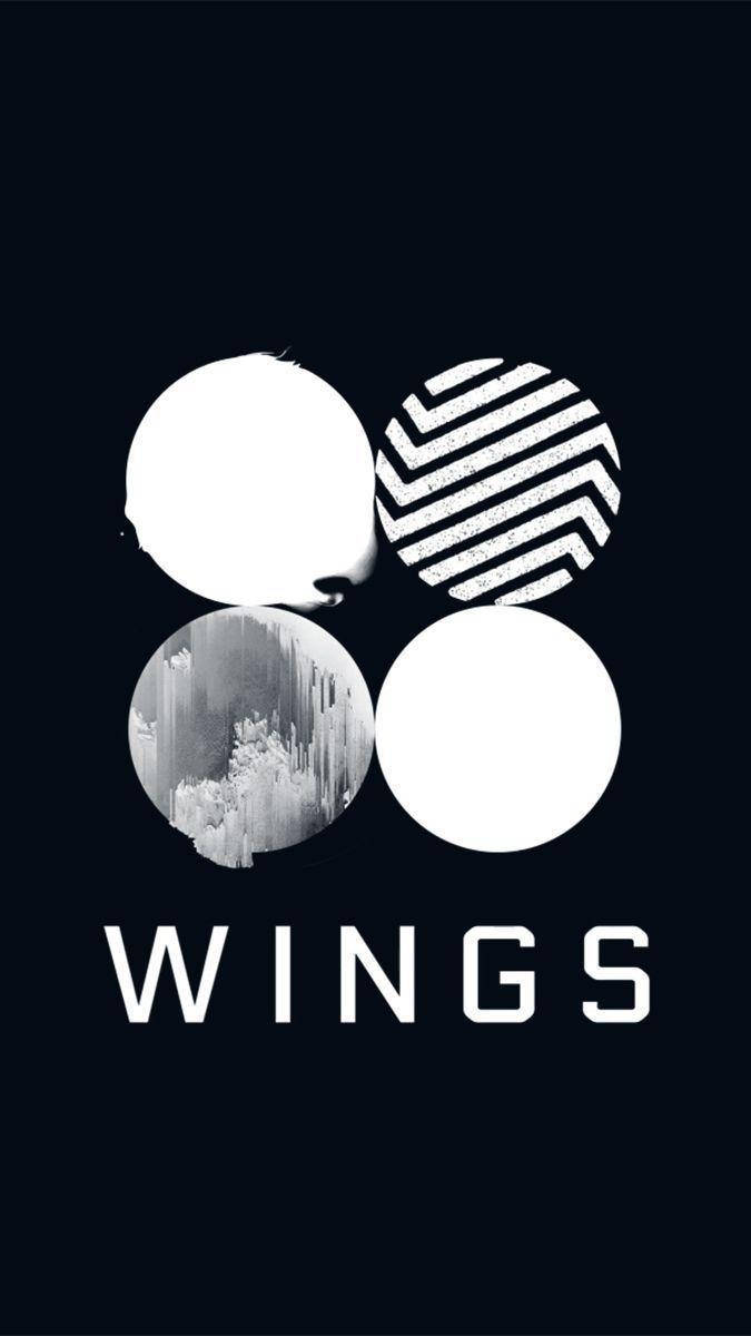 BTS লোগো উইংস ওয়ালপেপার