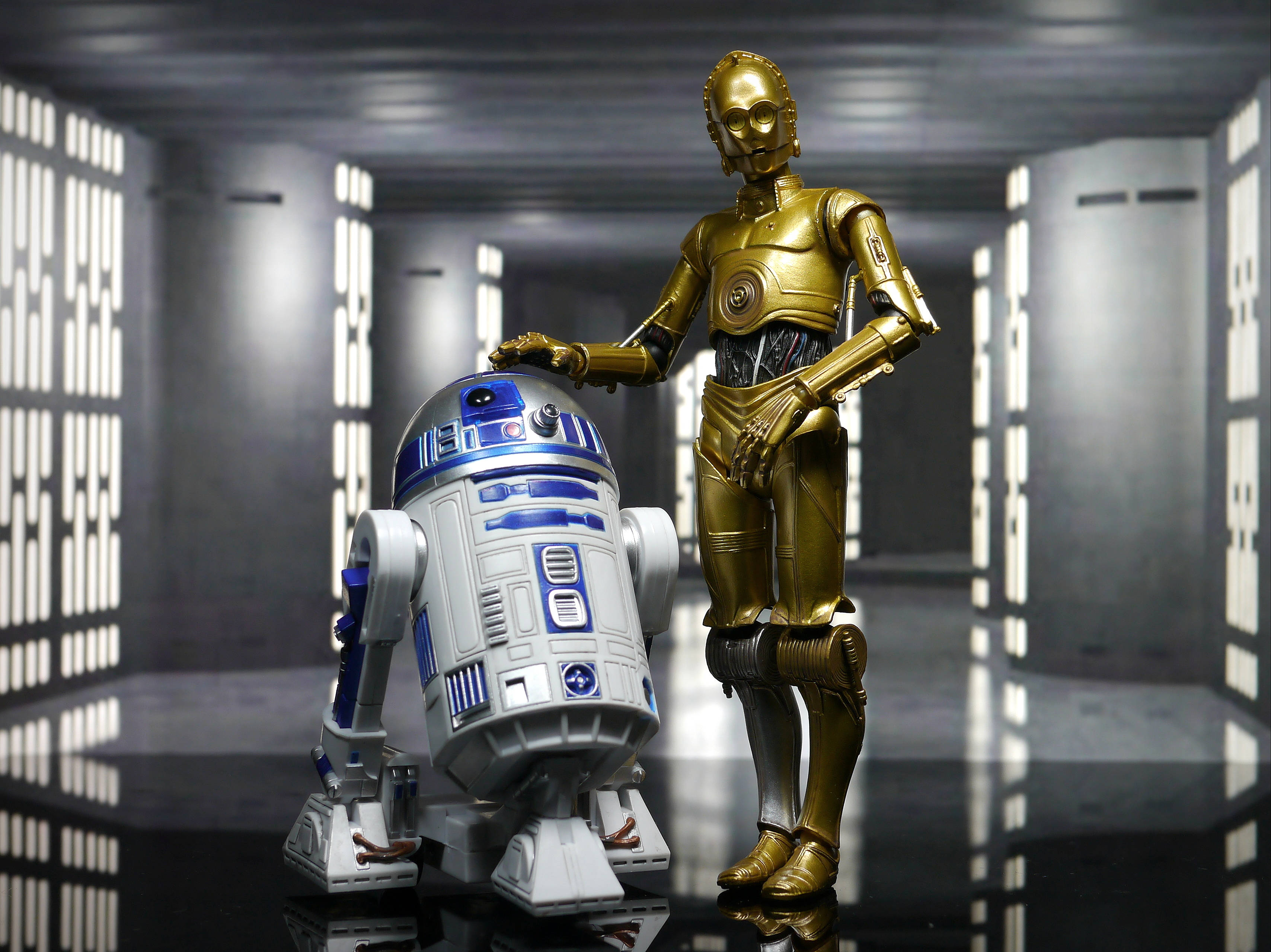 ড্রয়েড C3PO R2D2 বন্ধু ওয়ালপেপার