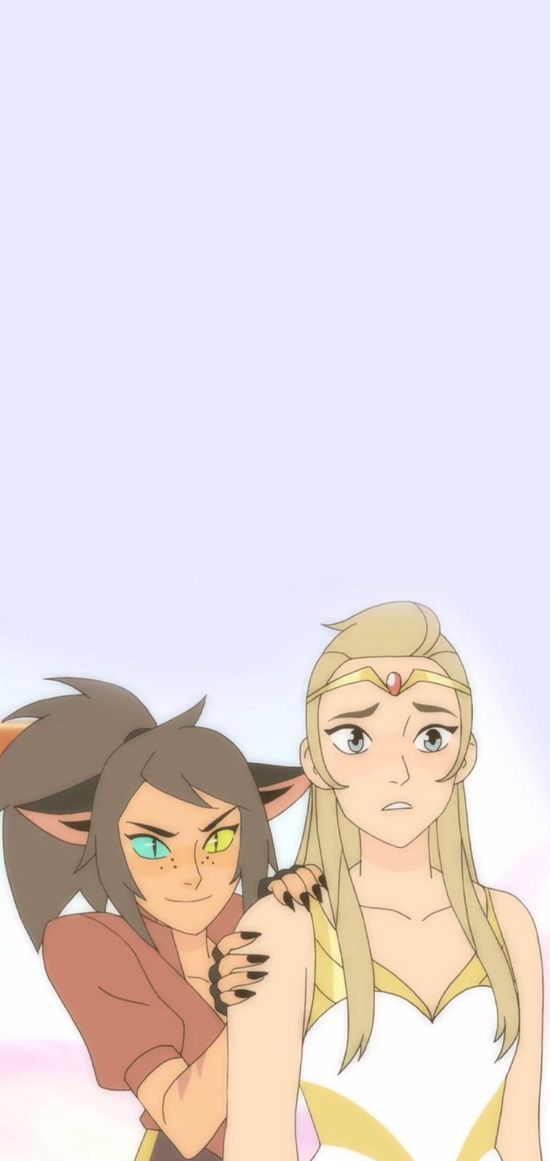 Catradora Enthralling Stare - A Heartwarming Friendship ওয়ালপেপার