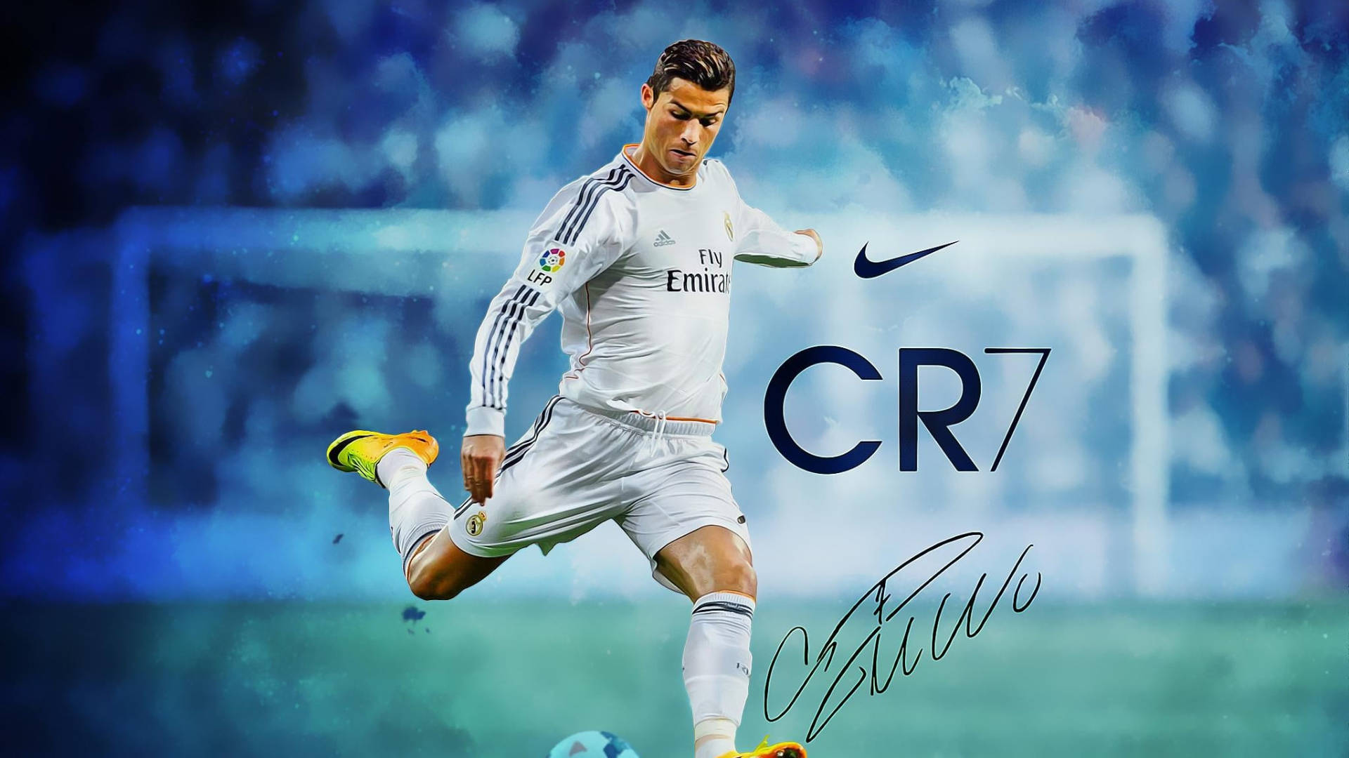 CR7 HD অ্যাবস্ট্রাক্ট নীল ব্যাকগ্রাউন্ড ওয়ালপেপার