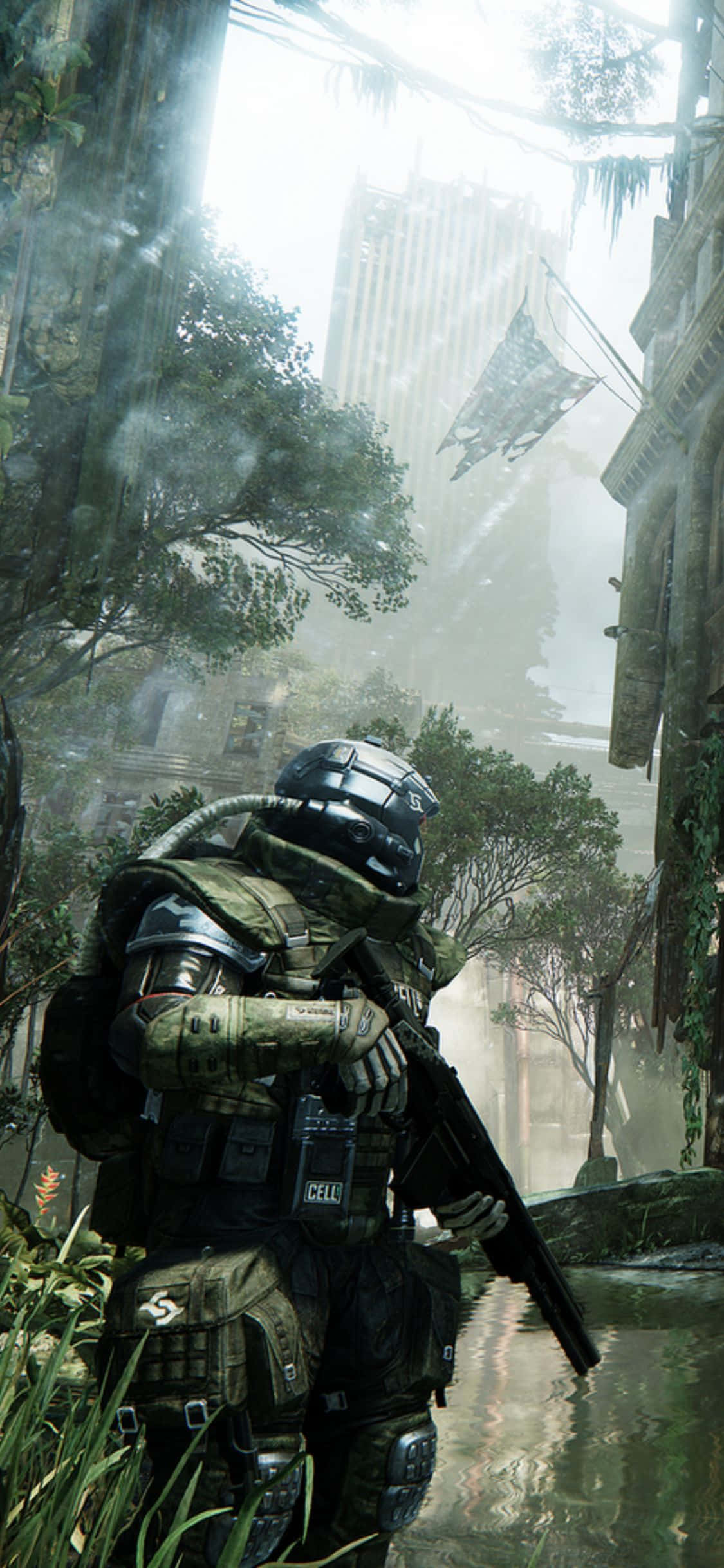 নতুন Crysis 3-এ প্রকাশিত অলৌকিক শক্তি, যা iPhone X-এর জন্য ডিজাইন করা হয়েছে ওয়ালপেপার