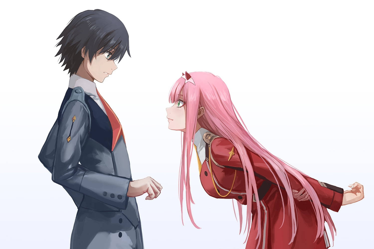Darling In The Franxx নান্দনিক অ্যানিমে দম্পতি ওয়ালপেপার