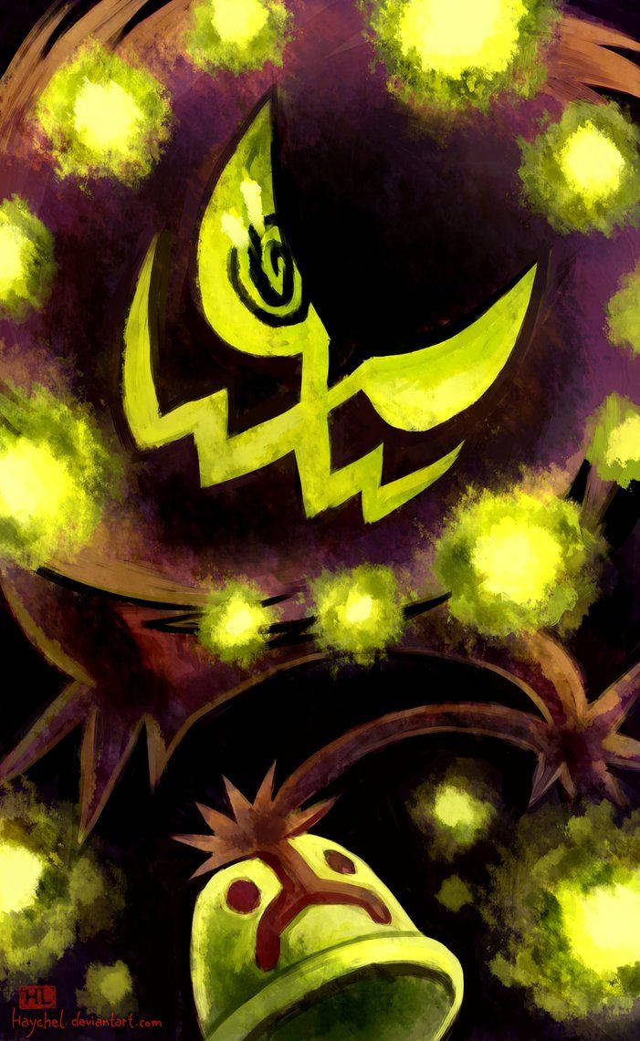 একটি Deviantart শিল্পকর্ম: পোকেমন ছায়ায় জ্বলন্ত সবুজ স্পিরিটম্ব। ওয়ালপেপার