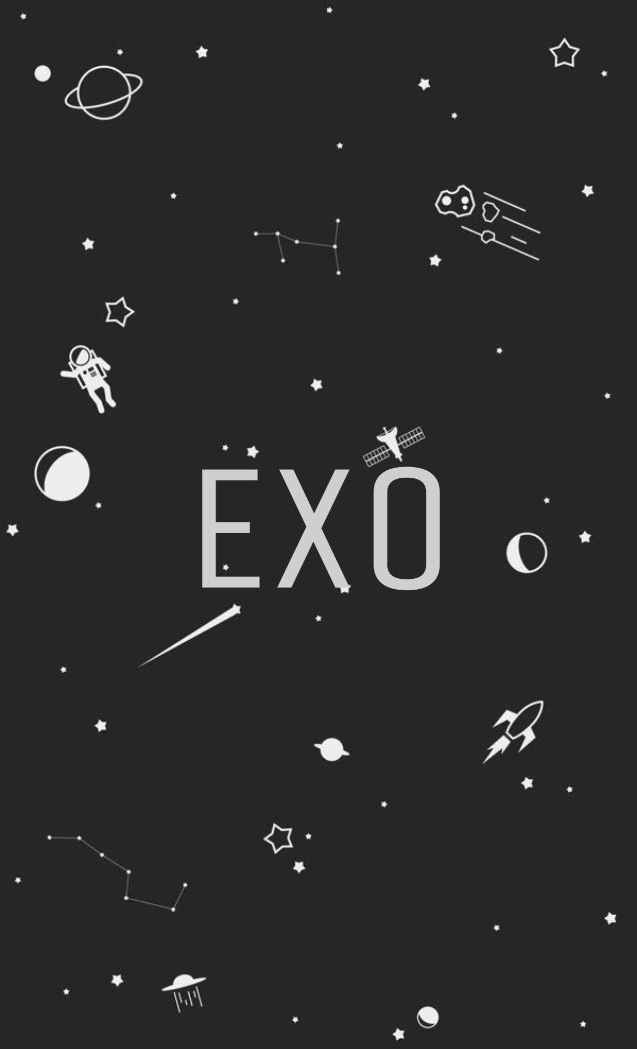 EXO গ্যালাক্সি ফ্যান আর্ট ওয়ালপেপার